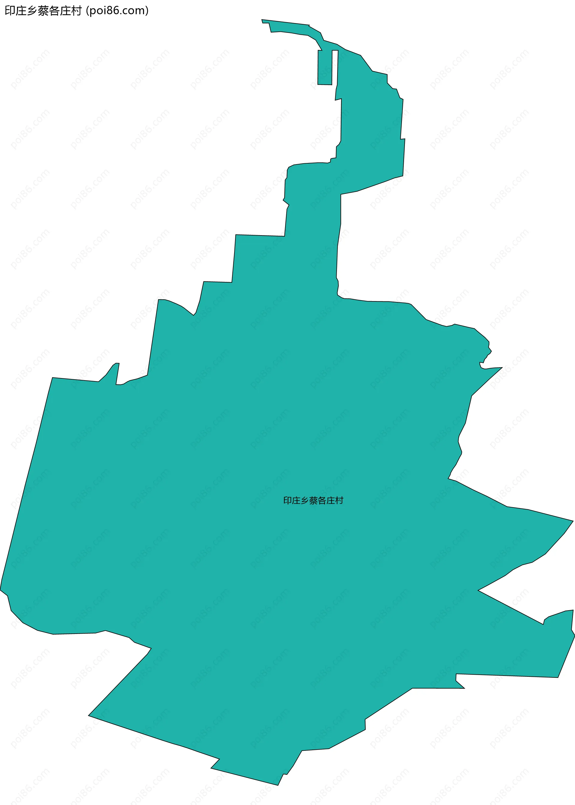 印庄乡蔡各庄村边界地图