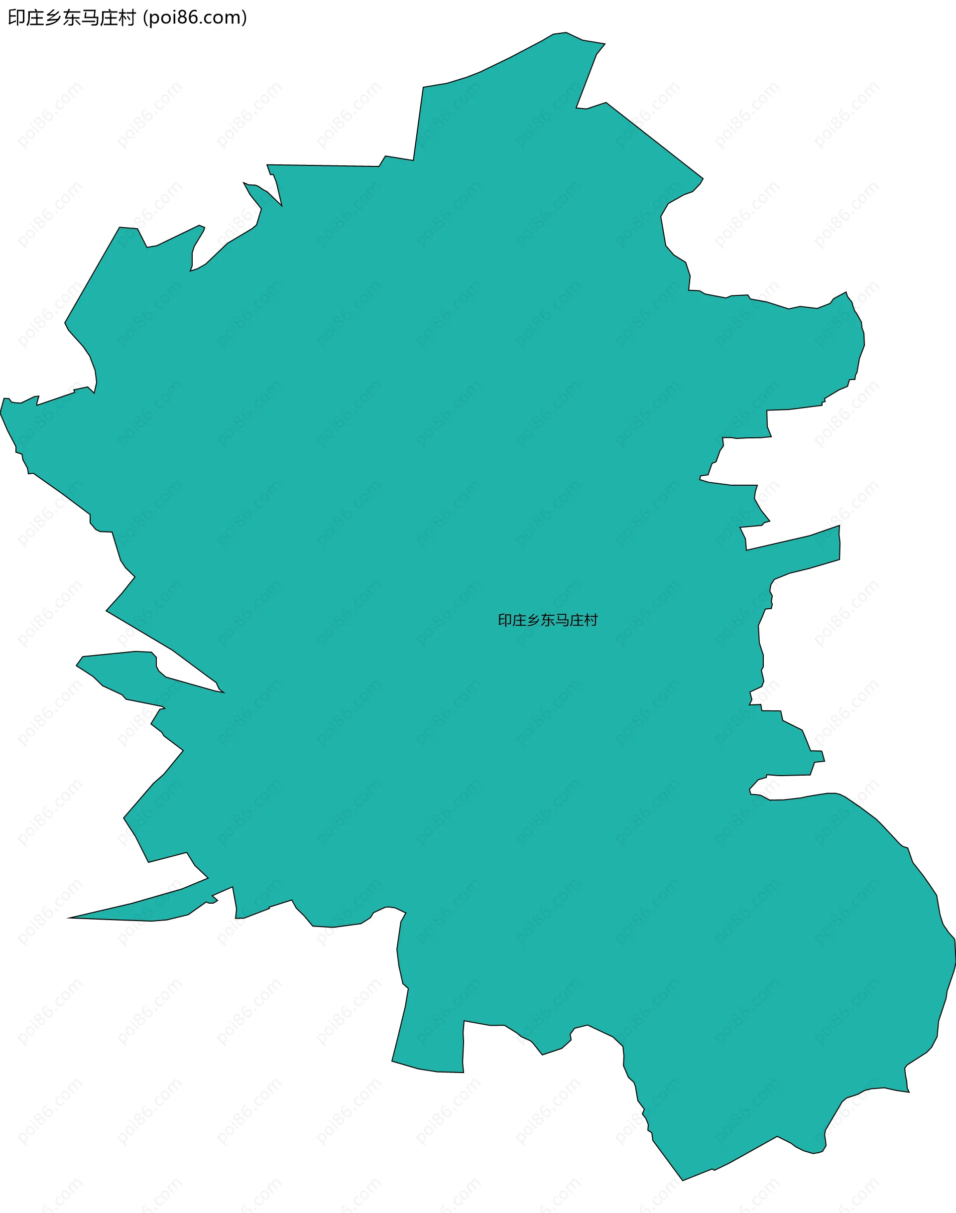 印庄乡东马庄村边界地图
