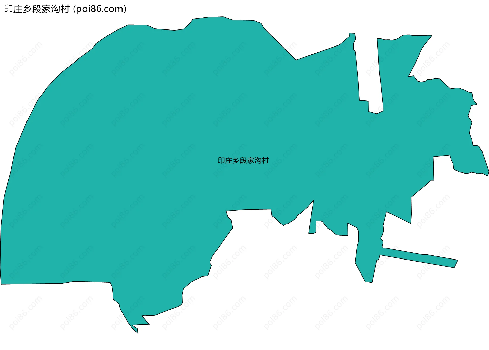 印庄乡段家沟村边界地图