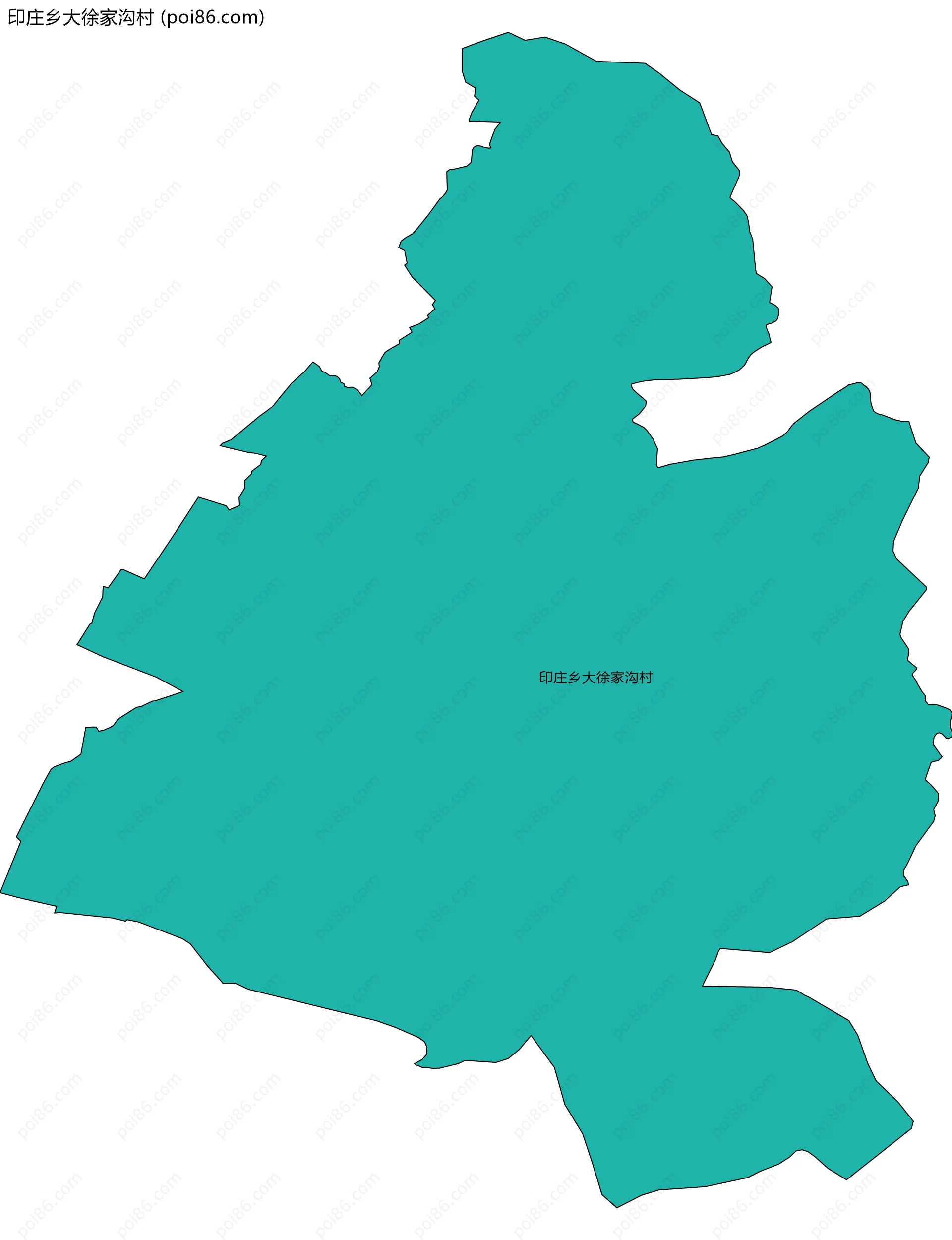 印庄乡大徐家沟村边界地图
