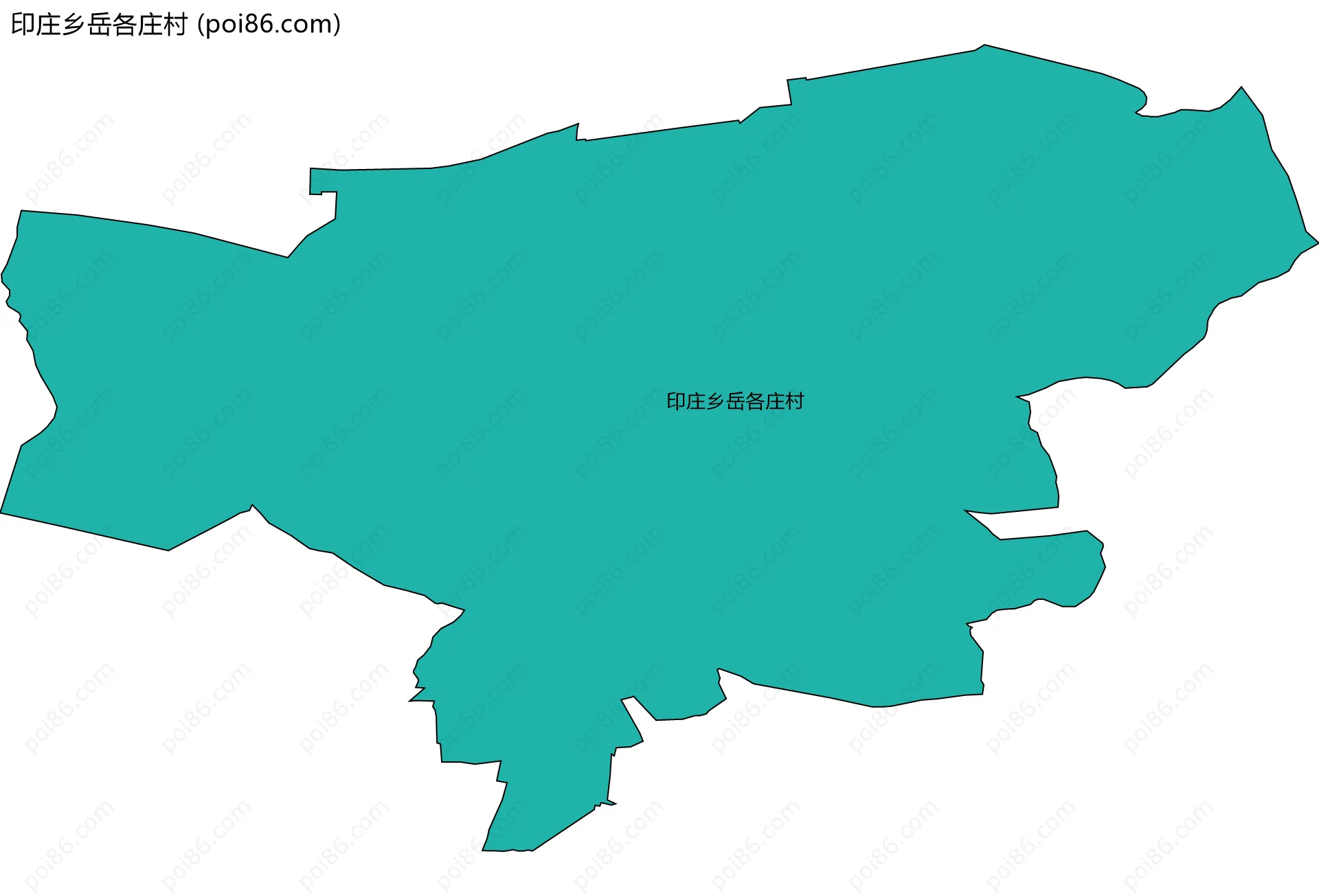 印庄乡岳各庄村边界地图