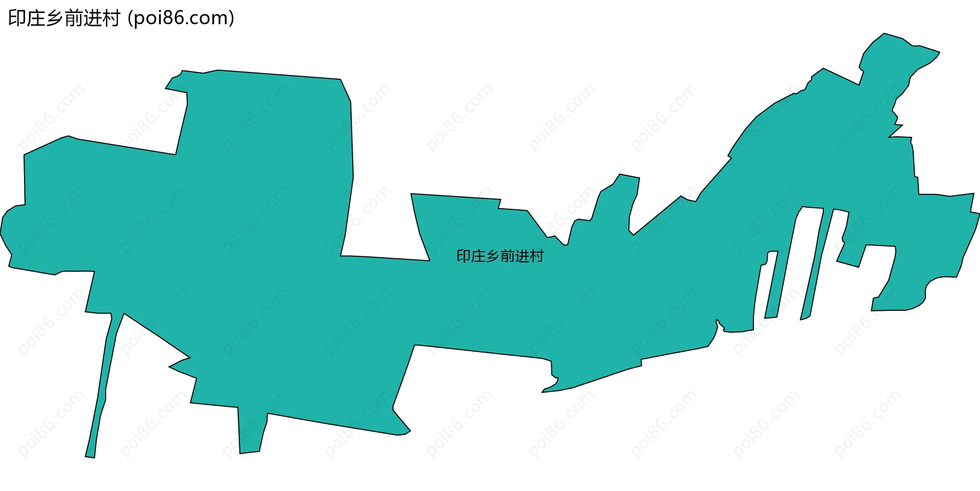 印庄乡前进村边界地图