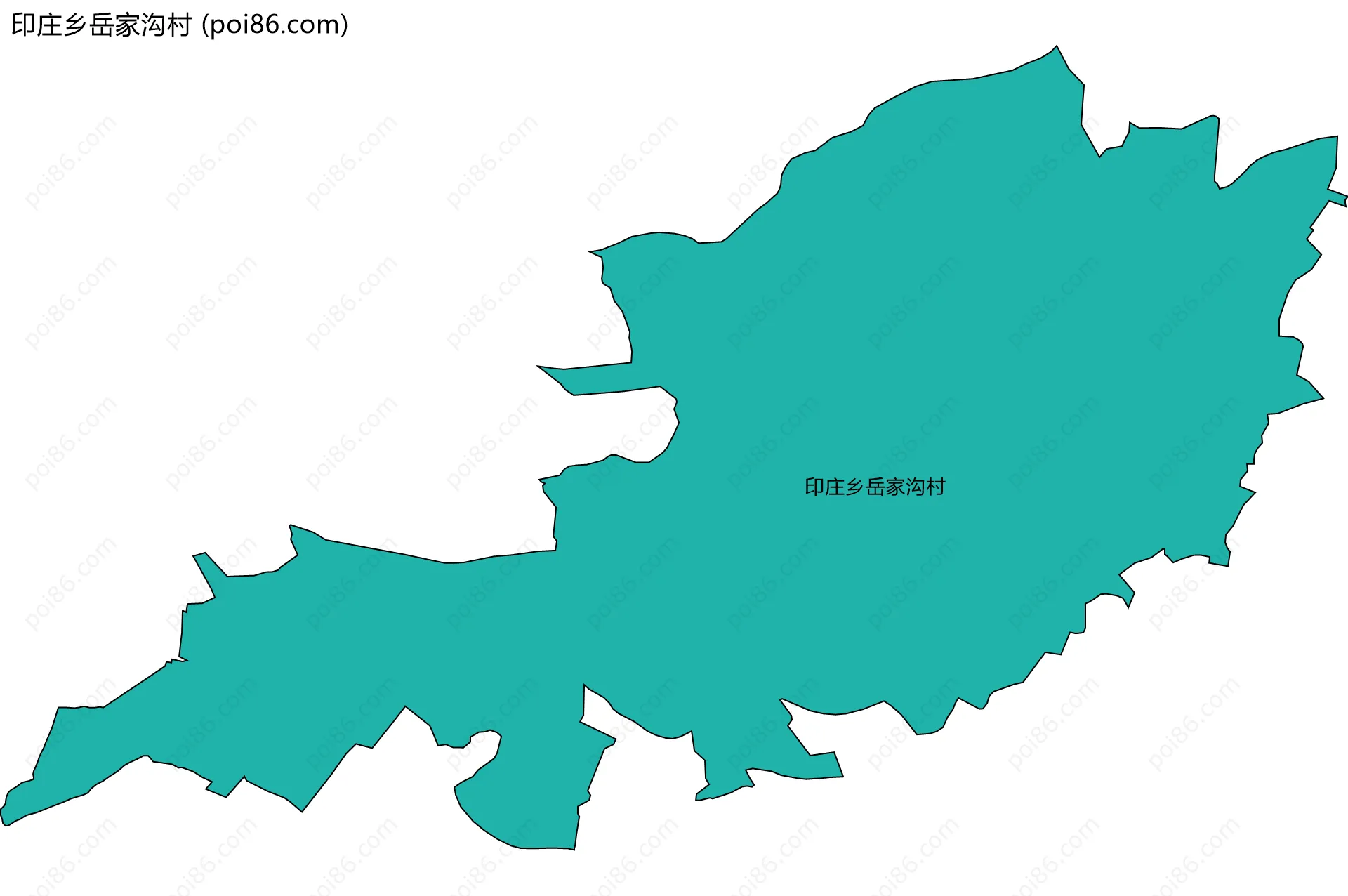 印庄乡岳家沟村边界地图