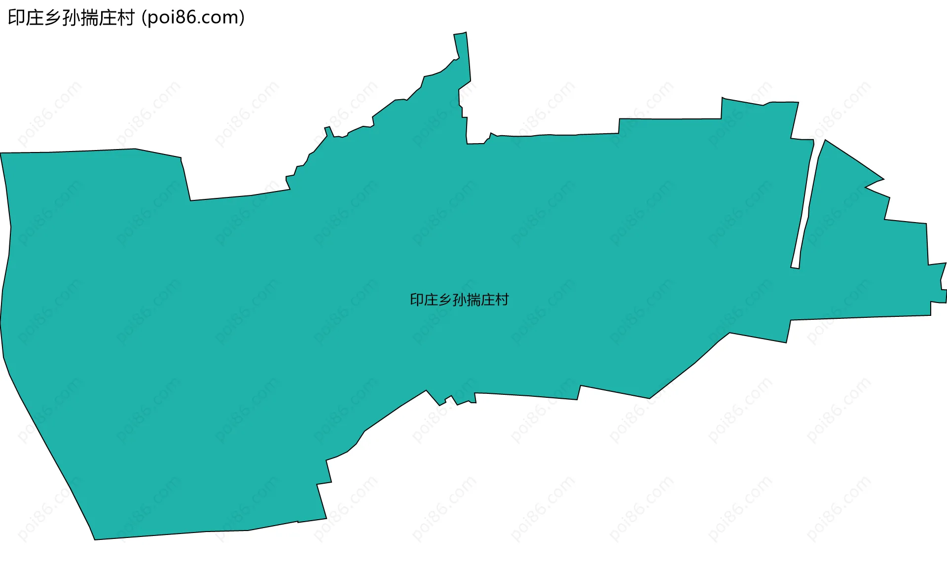 印庄乡孙揣庄村边界地图