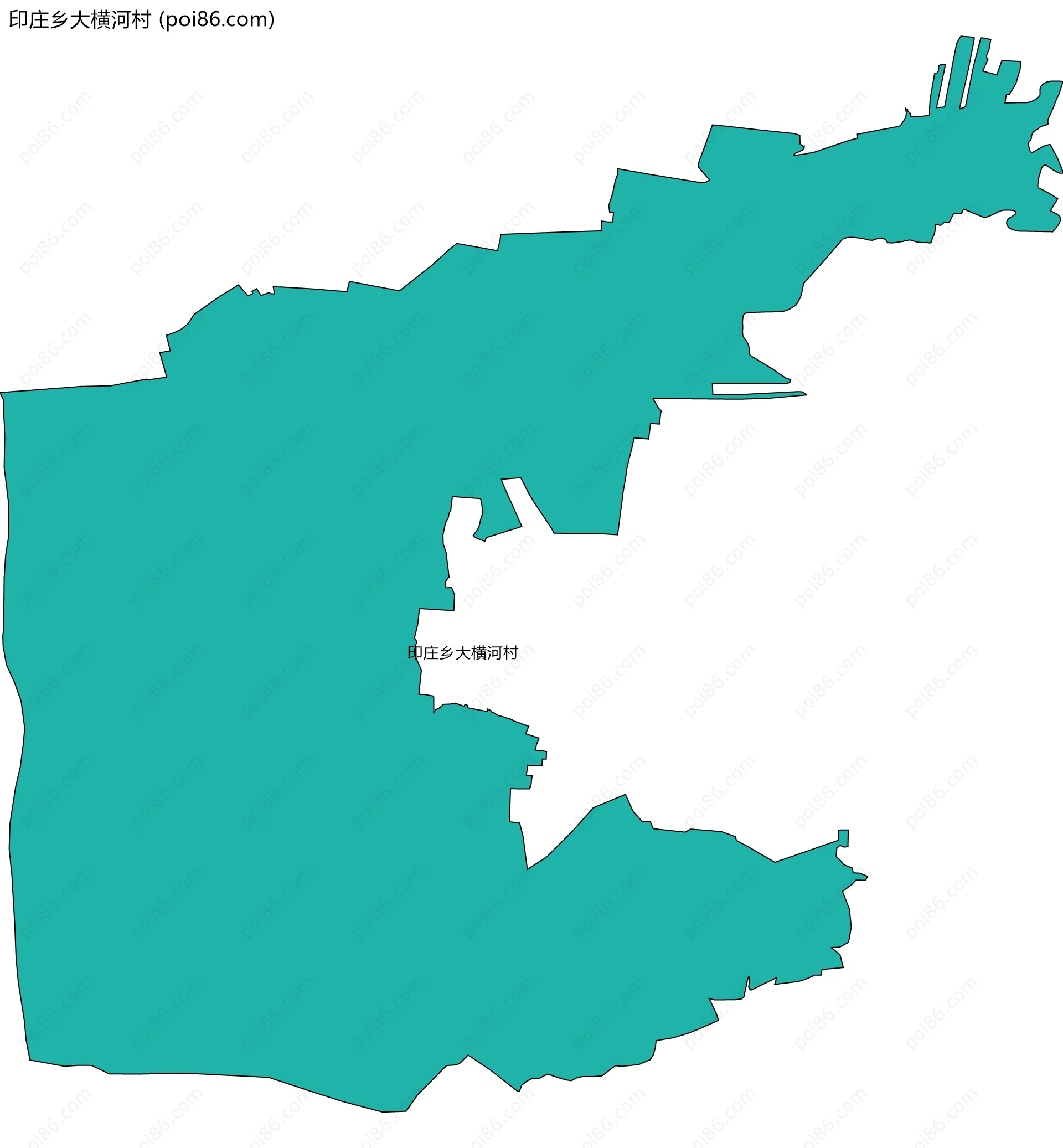 印庄乡大横河村边界地图