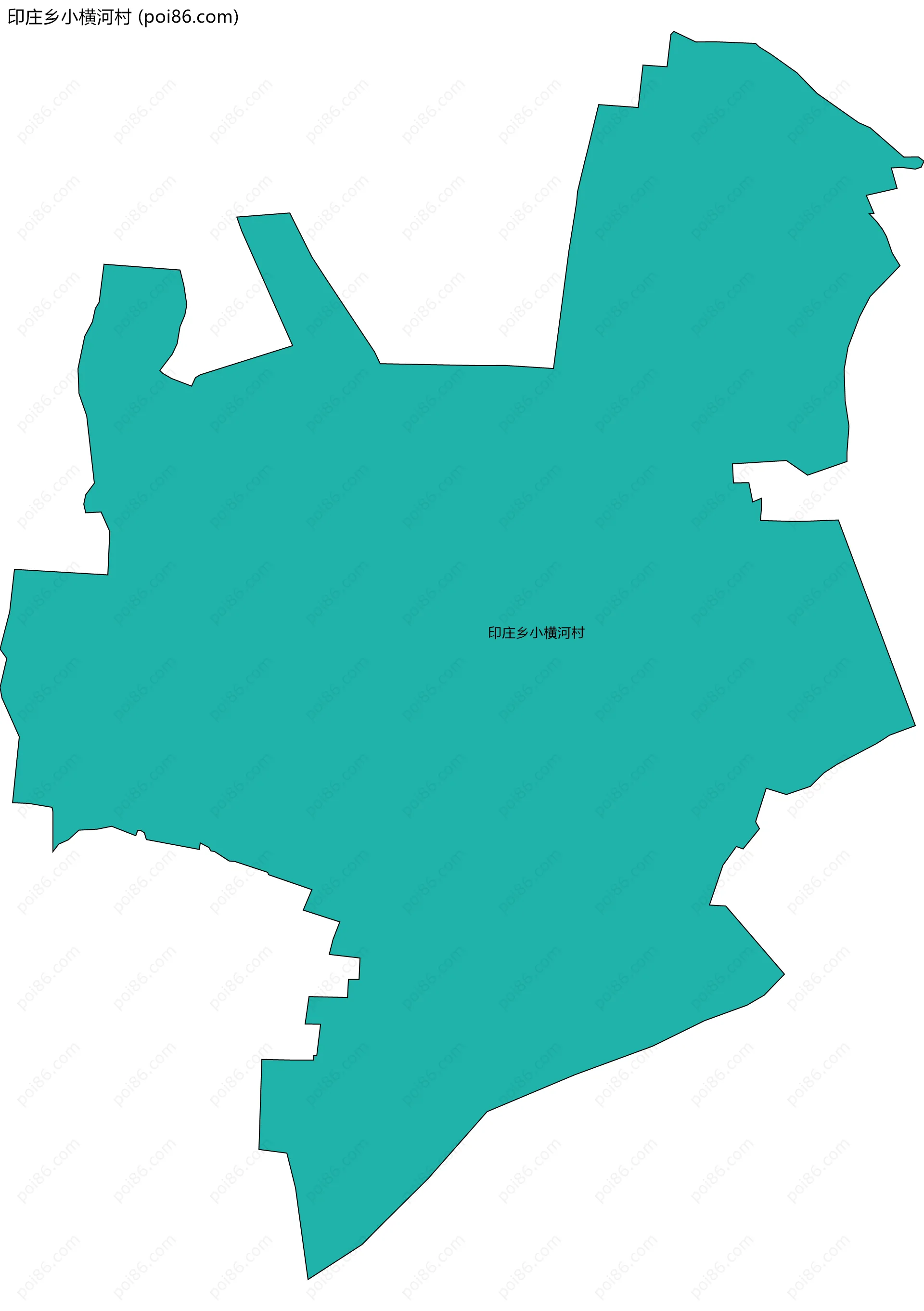 印庄乡小横河村边界地图