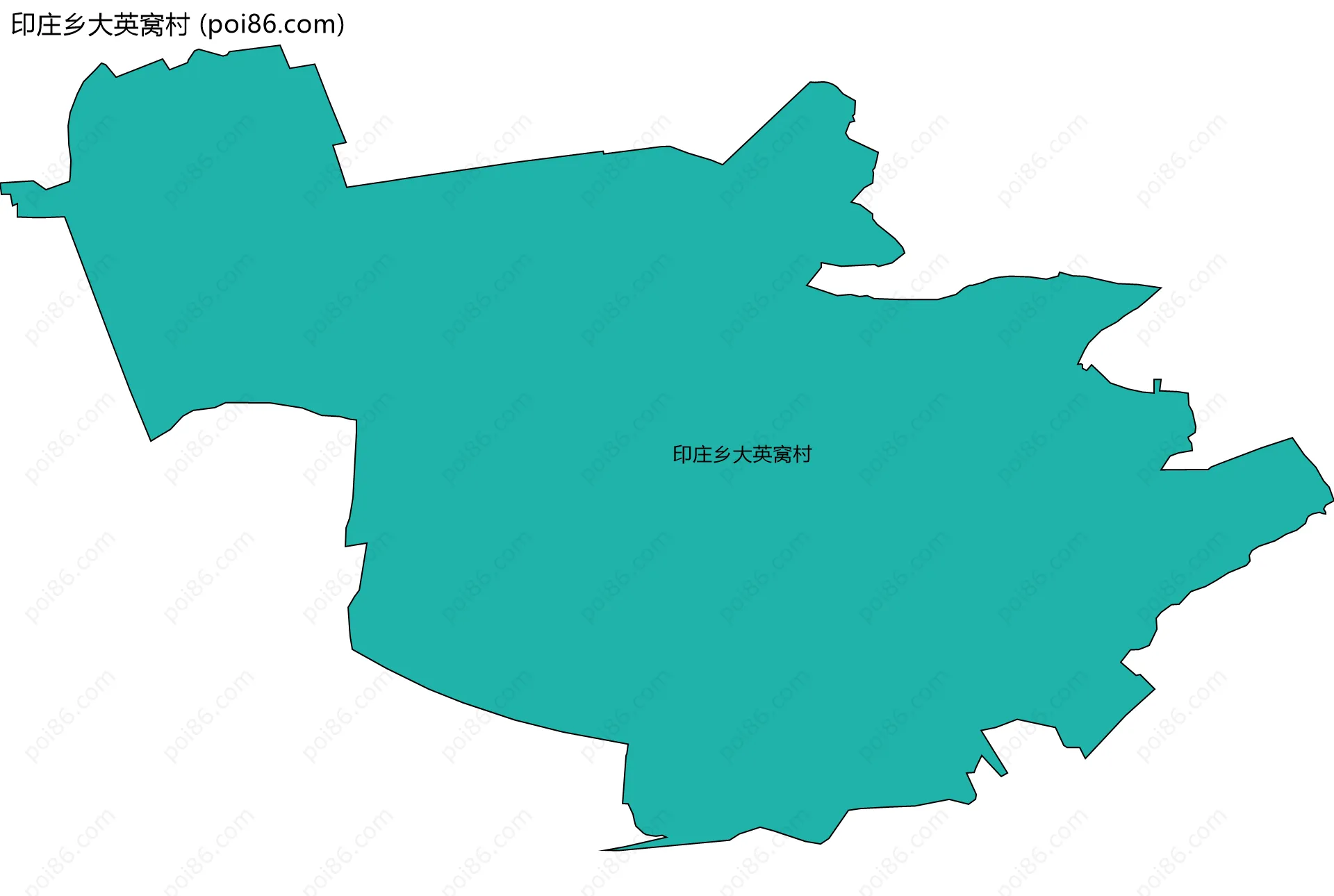 印庄乡大英窝村边界地图