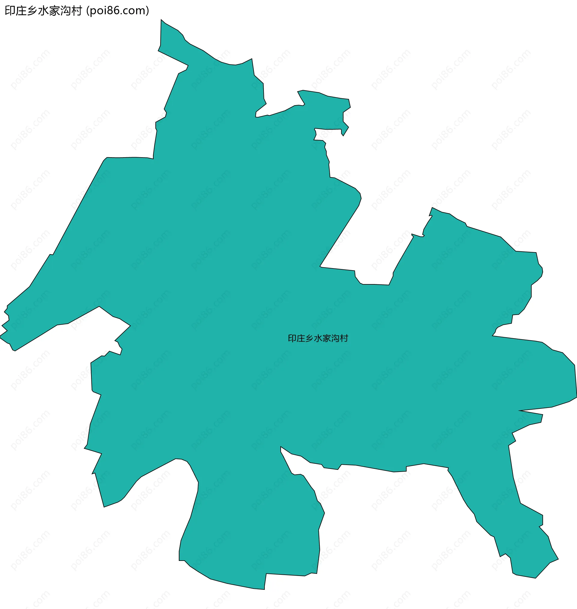 印庄乡水家沟村边界地图