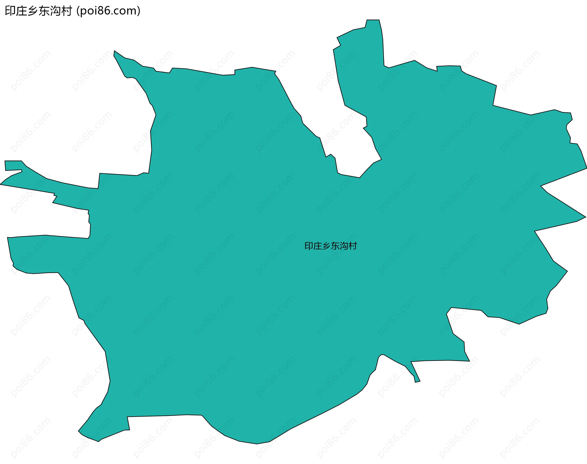 印庄乡东沟村边界地图