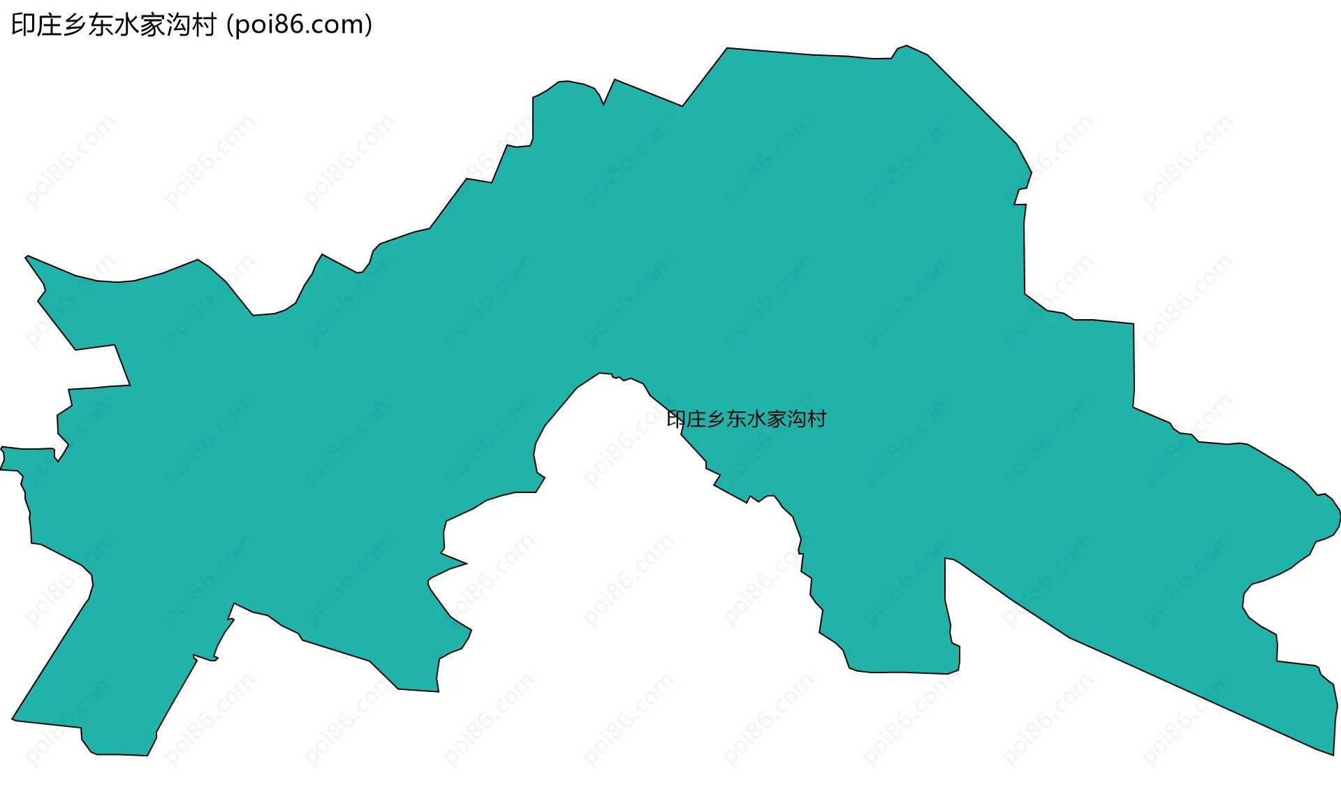 印庄乡东水家沟村边界地图