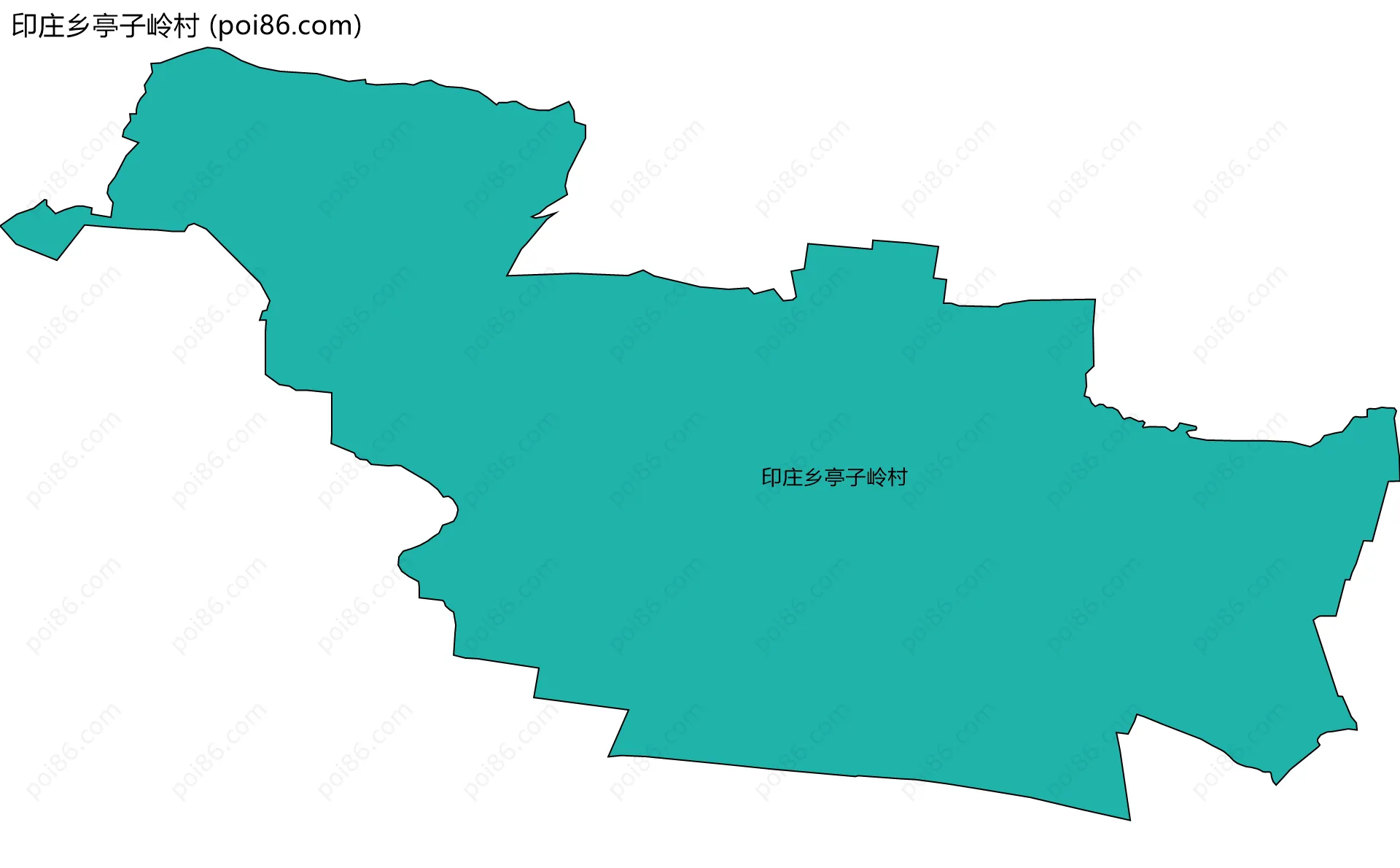 印庄乡亭子岭村边界地图