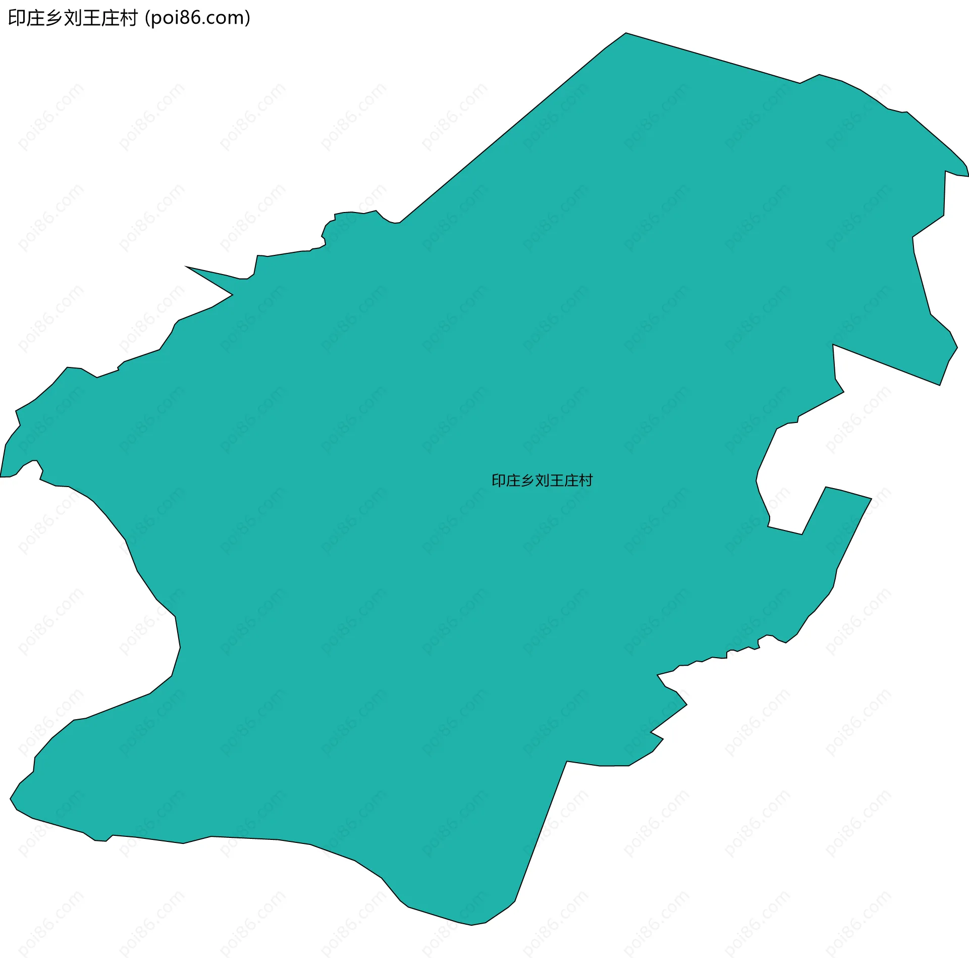 印庄乡刘王庄村边界地图