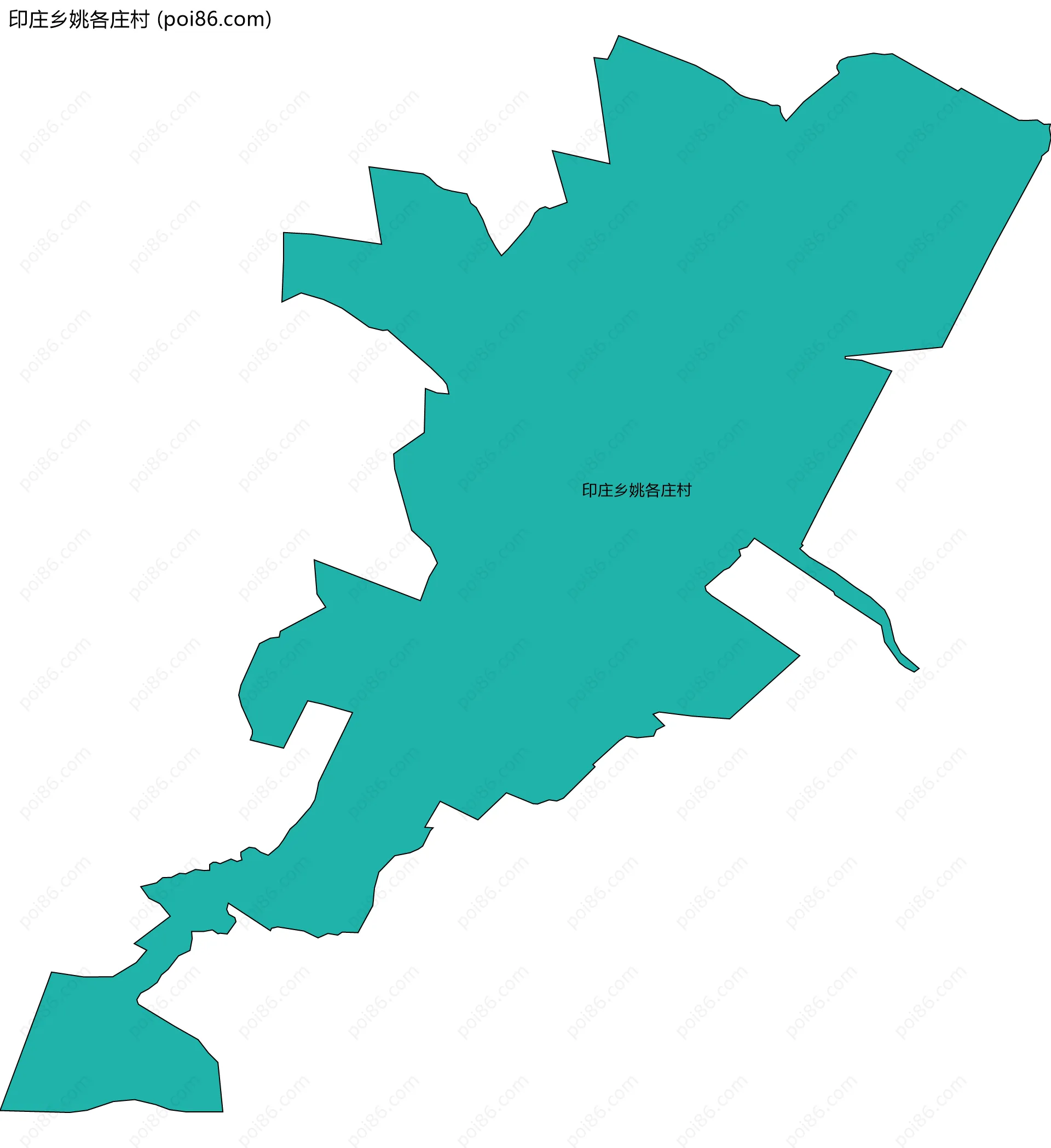 印庄乡姚各庄村边界地图