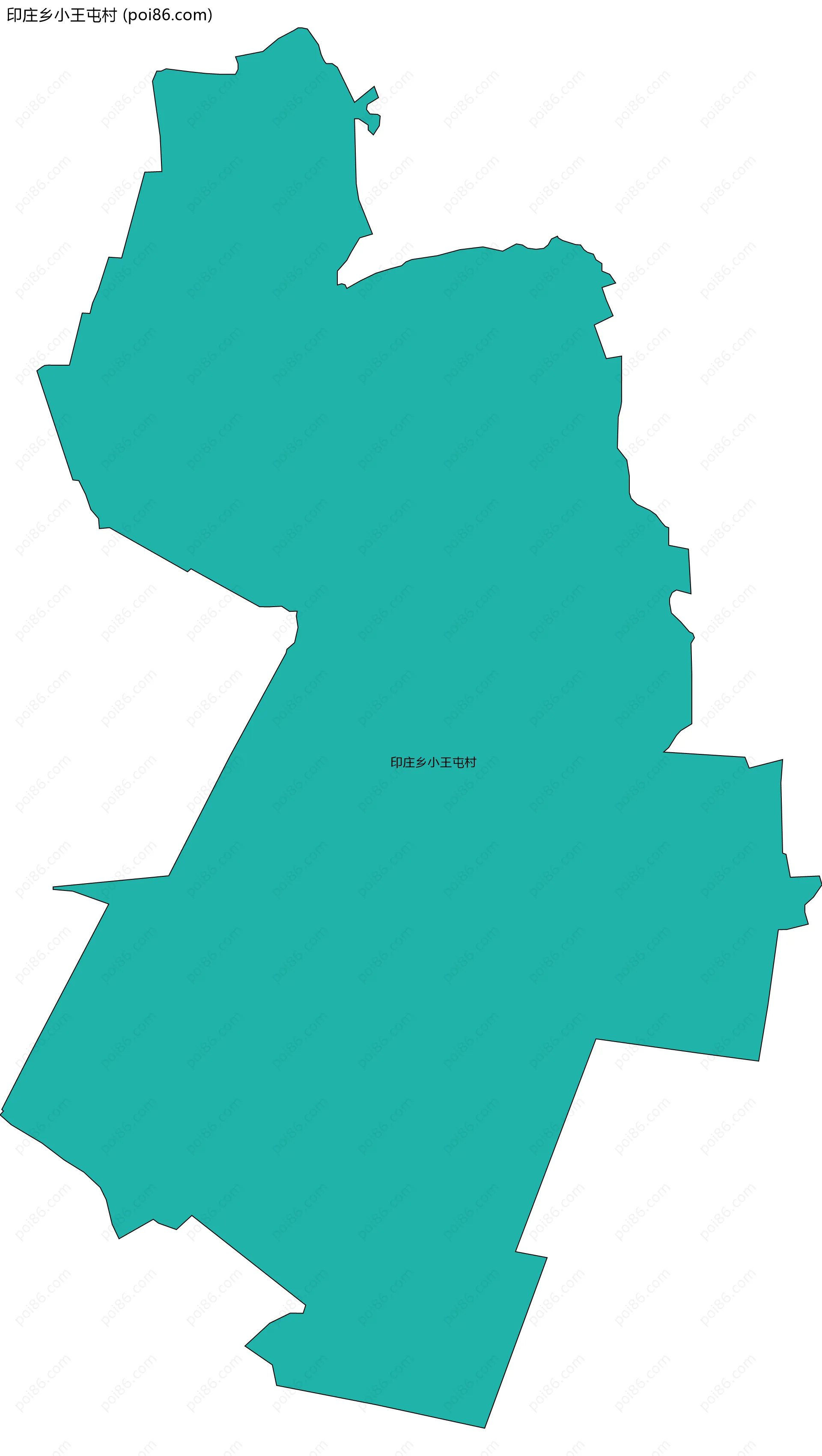 印庄乡小王屯村边界地图