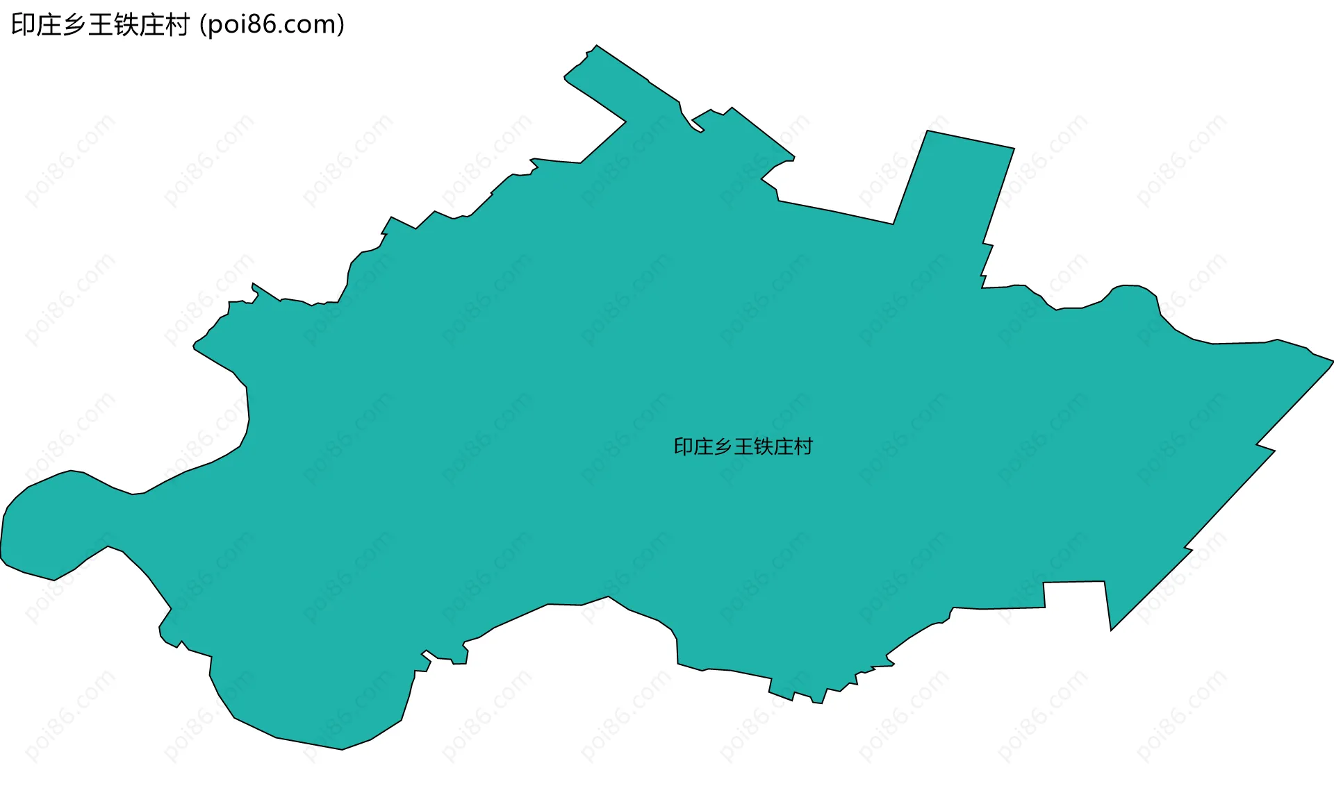 印庄乡王铁庄村边界地图