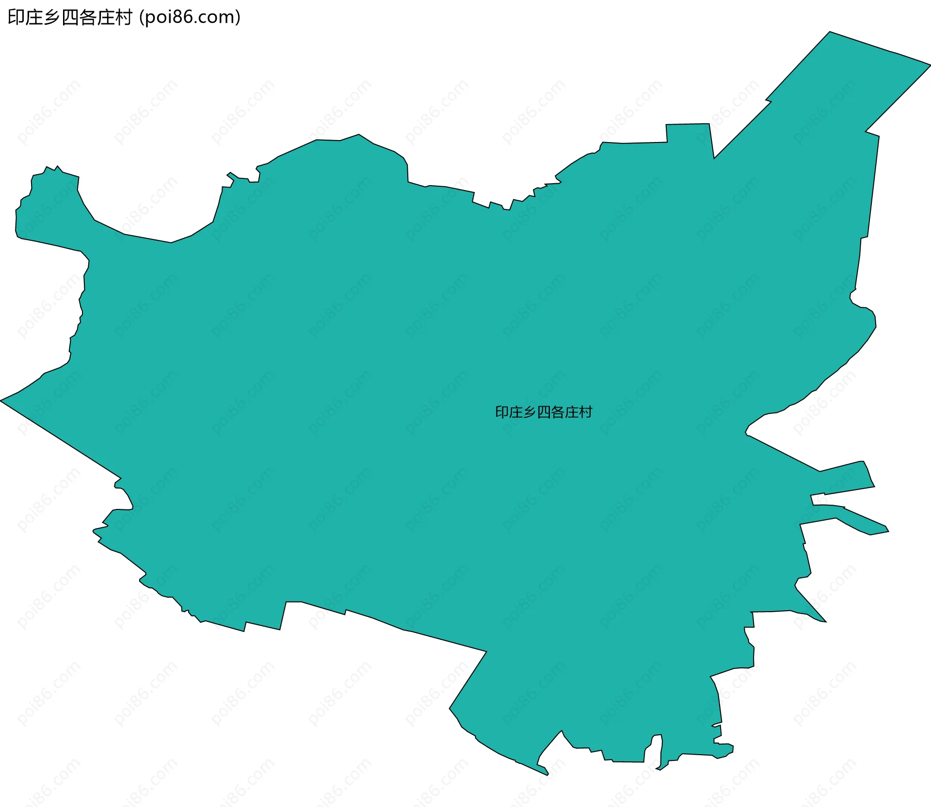 印庄乡四各庄村边界地图