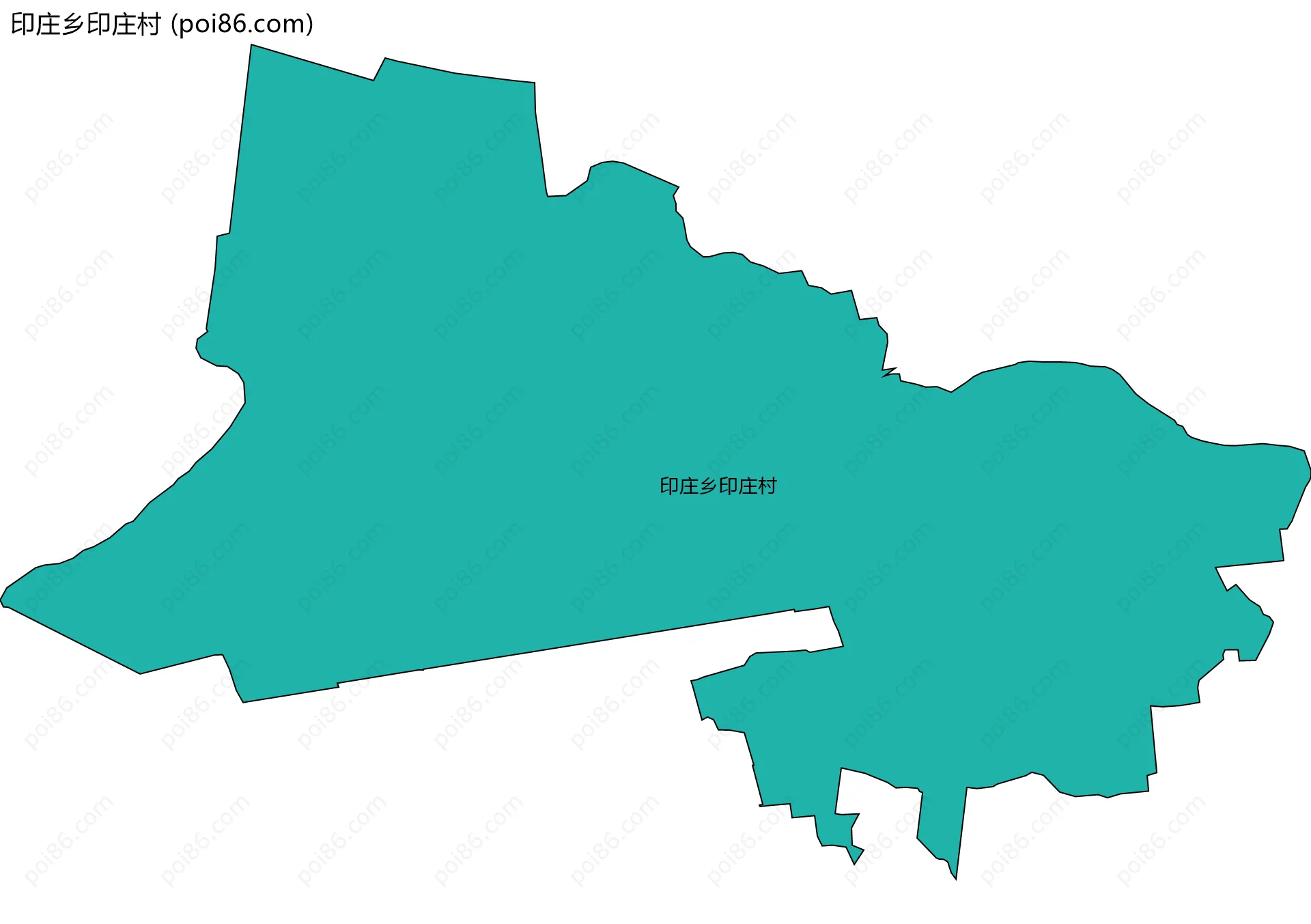 印庄乡印庄村边界地图