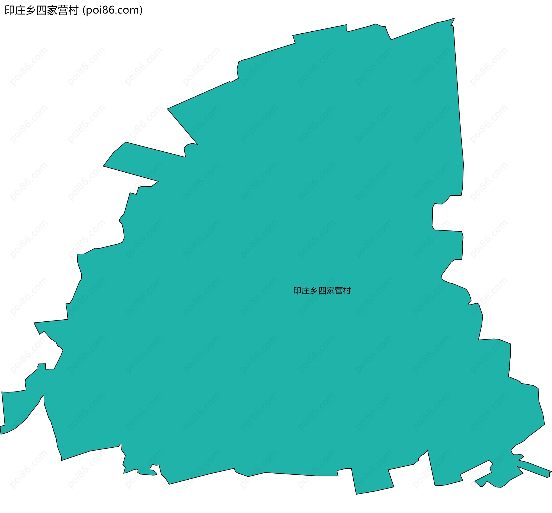 印庄乡四家营村边界地图