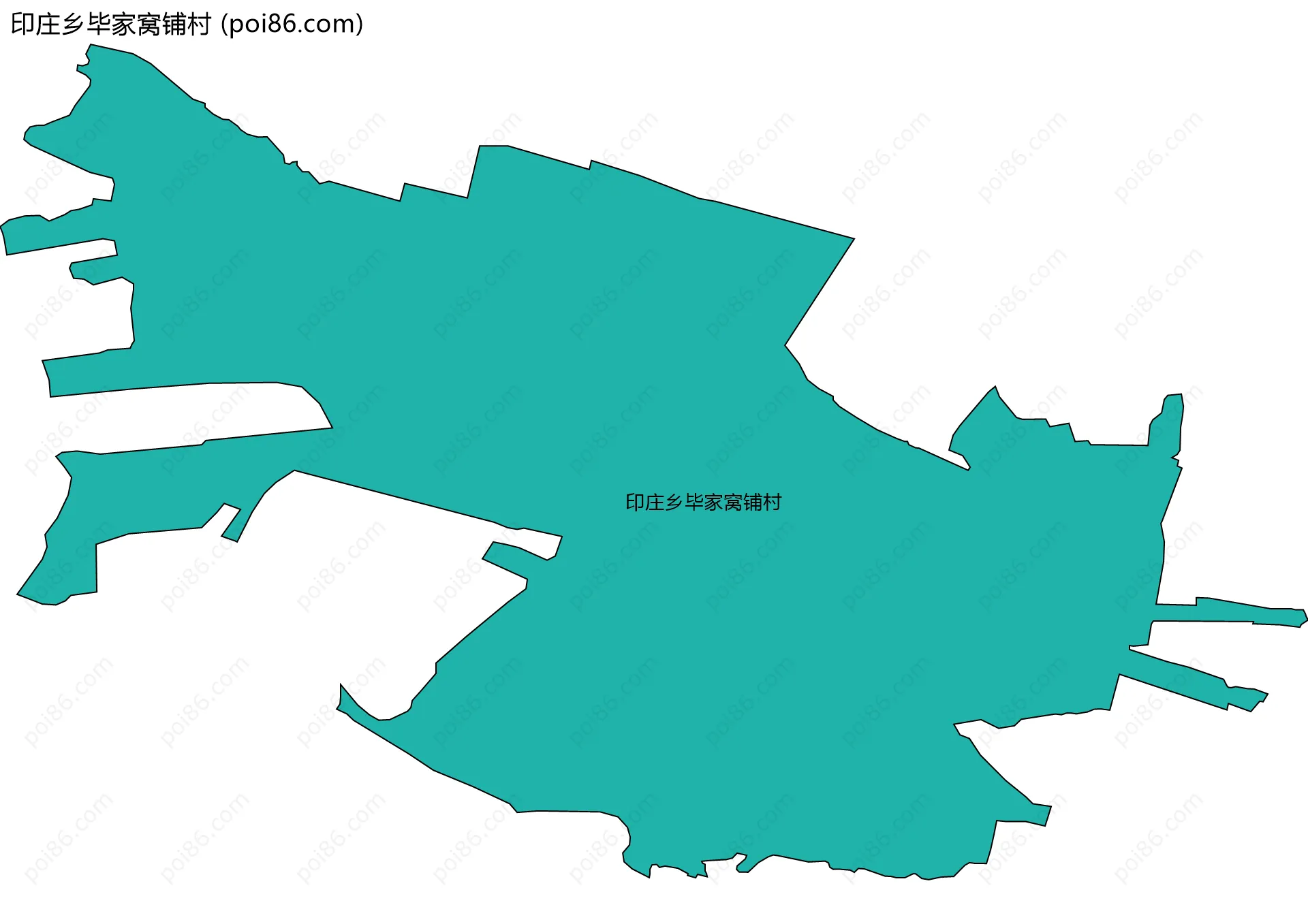 印庄乡毕家窝铺村边界地图