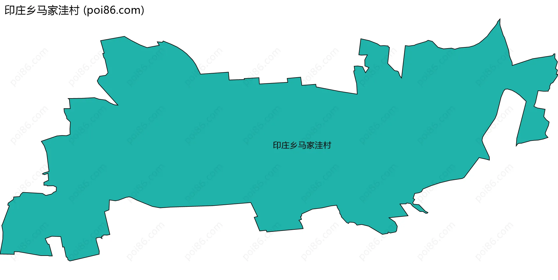 印庄乡马家洼村边界地图