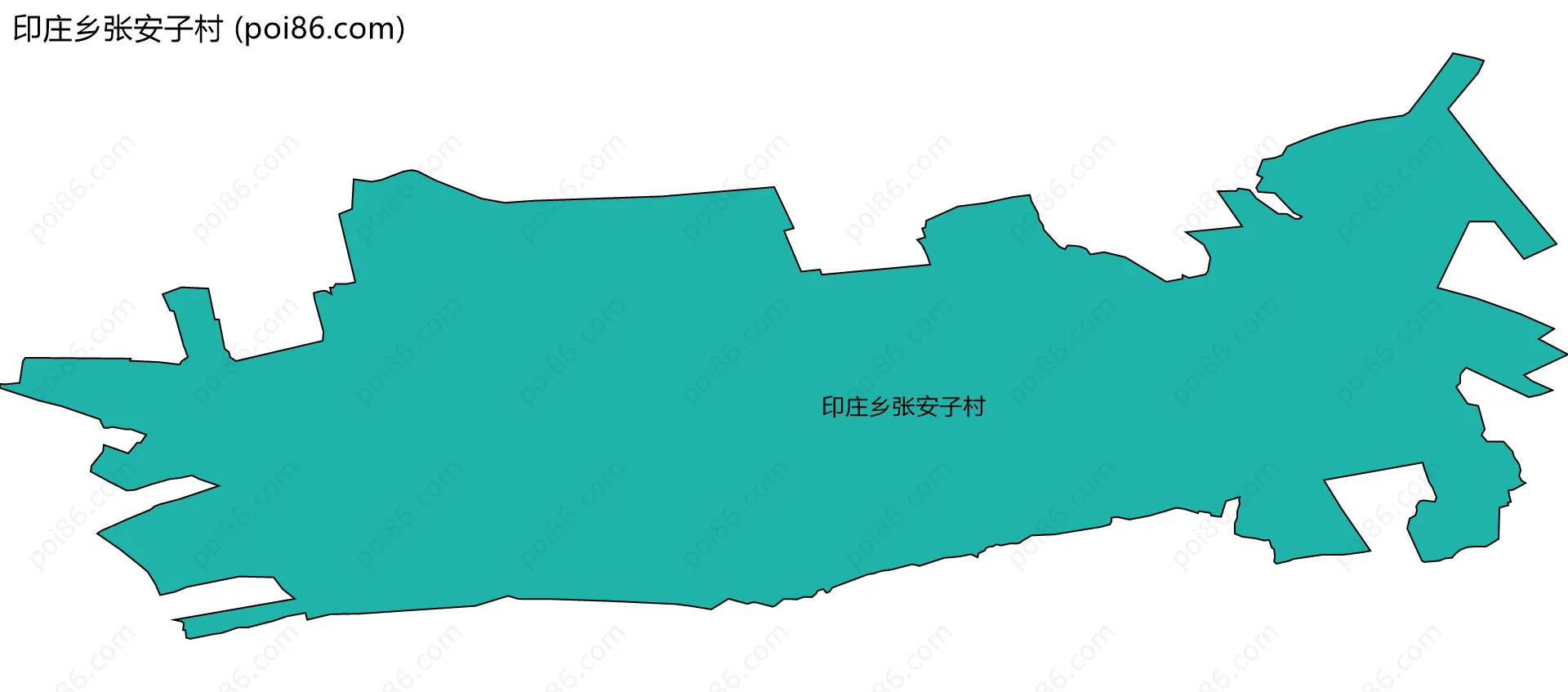 印庄乡张安子村边界地图