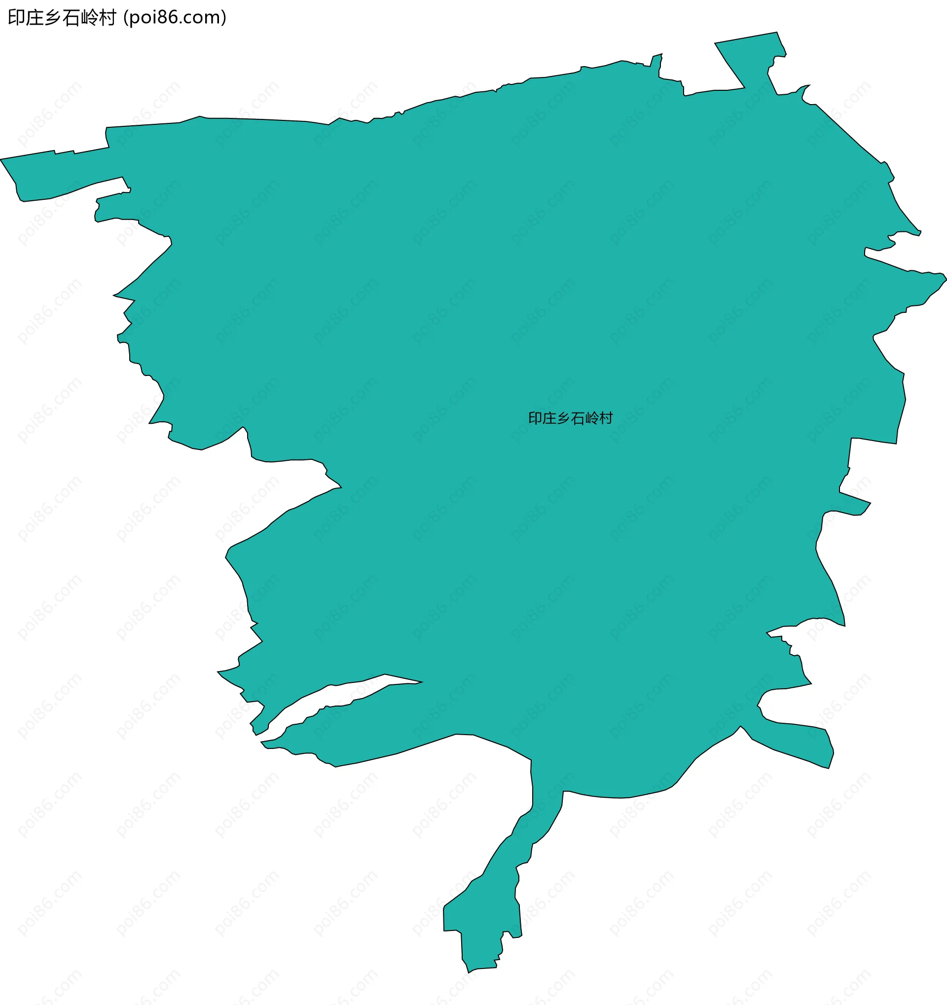印庄乡石岭村边界地图