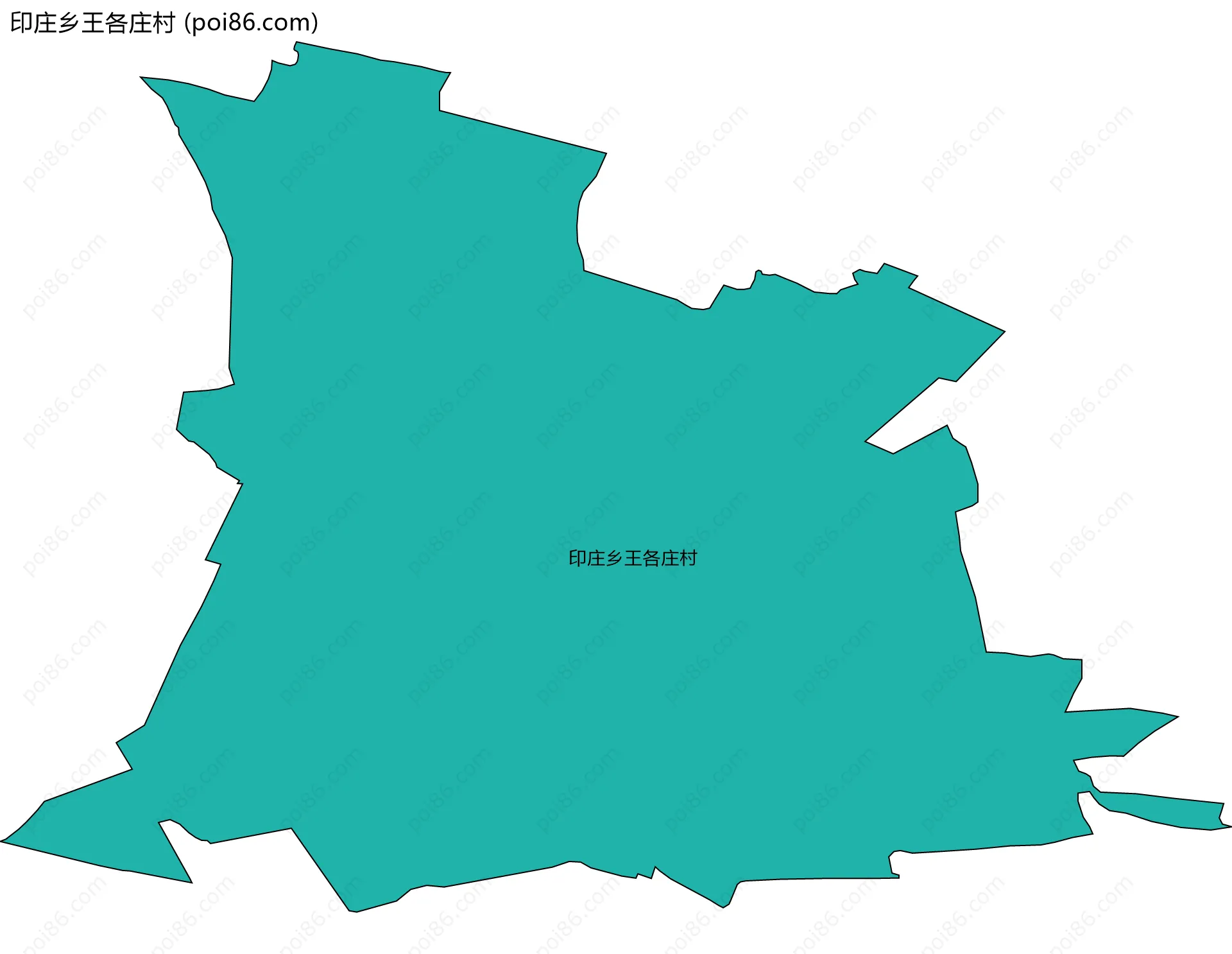 印庄乡王各庄村边界地图