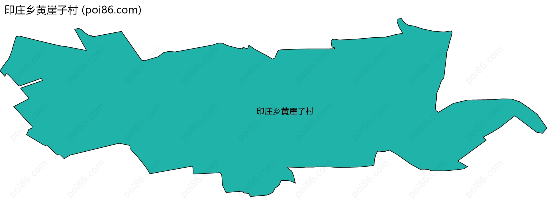 印庄乡黄崖子村边界地图