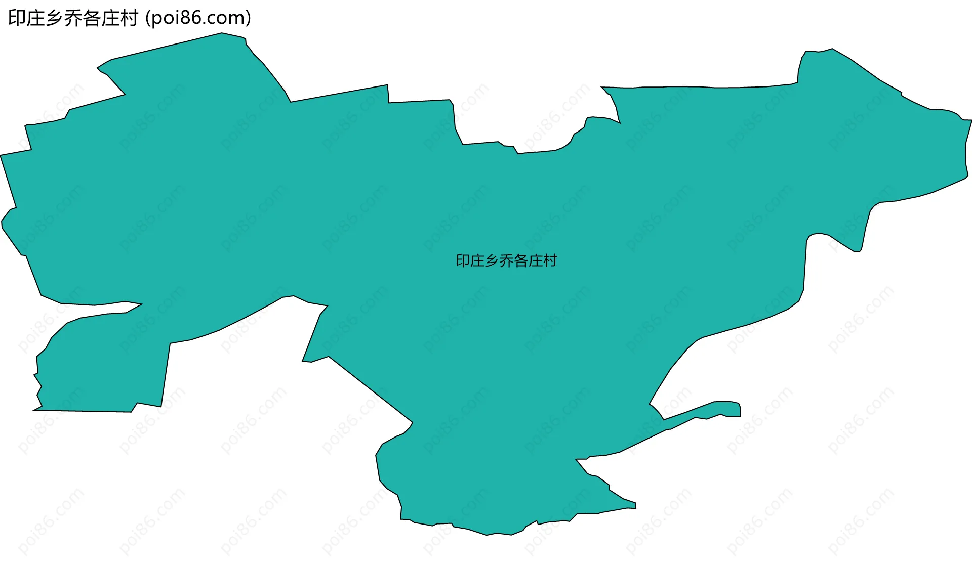 印庄乡乔各庄村边界地图