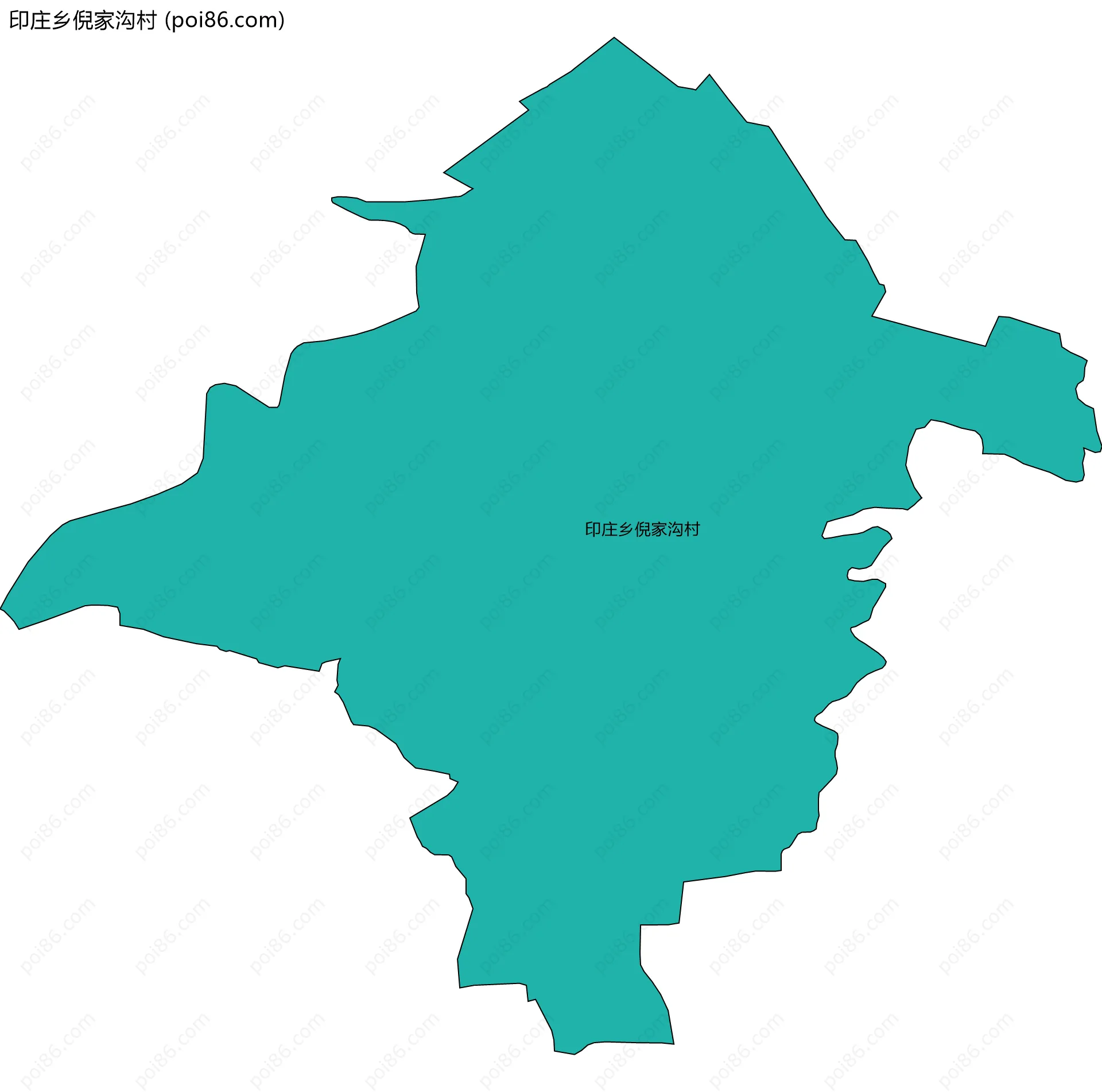 印庄乡倪家沟村边界地图