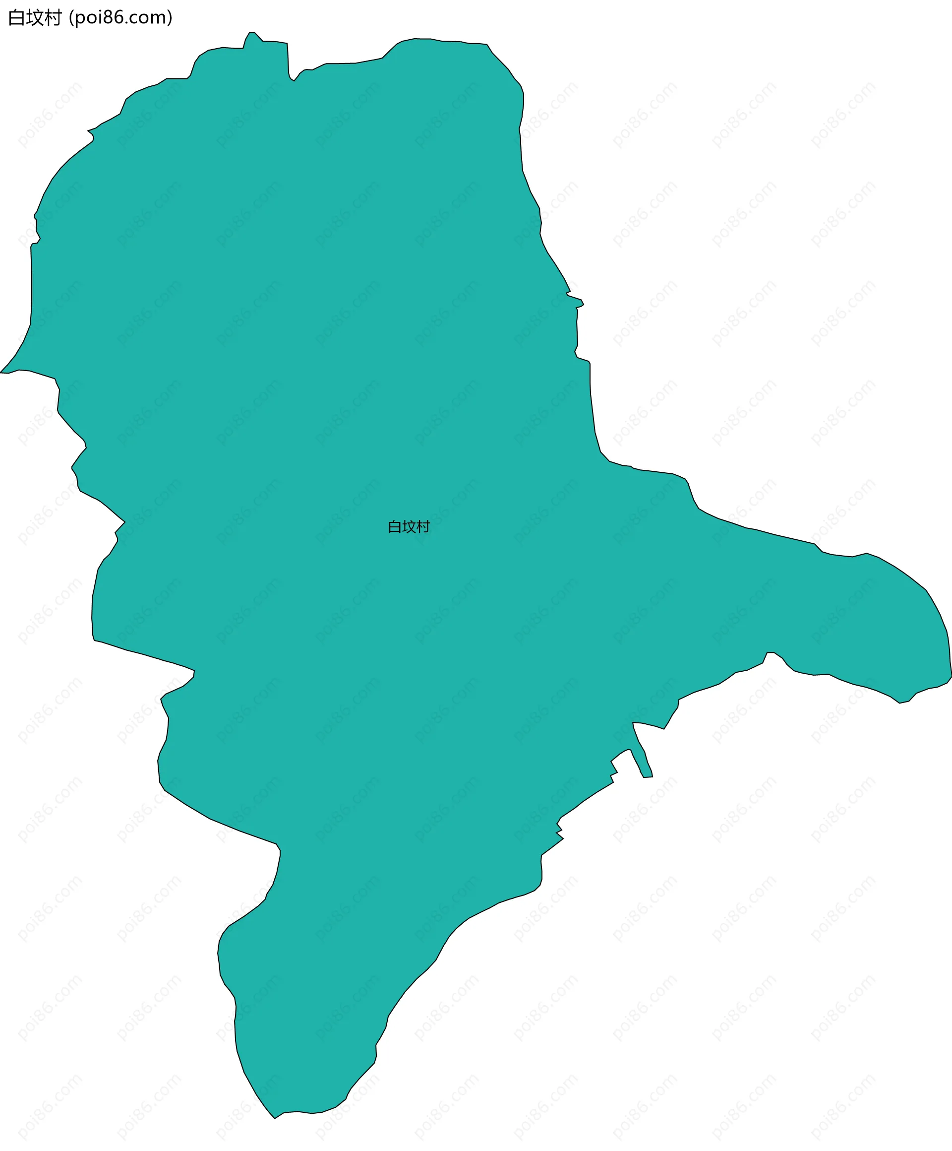 白坟村边界地图