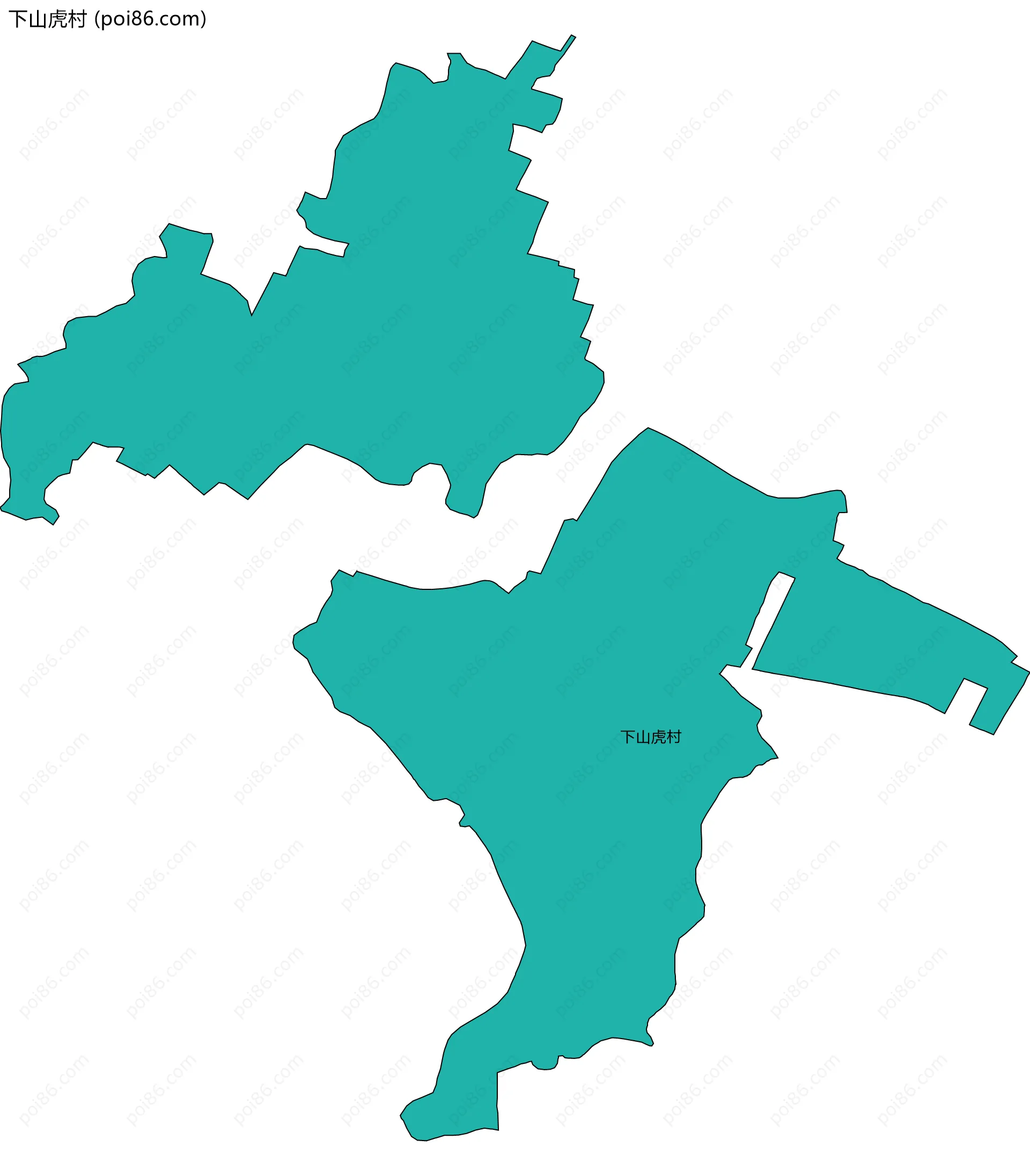 下山虎村边界地图