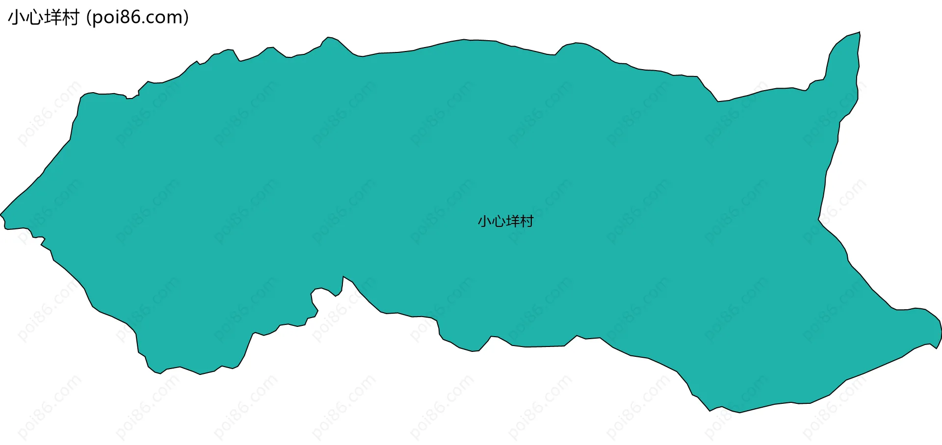 小心垟村边界地图