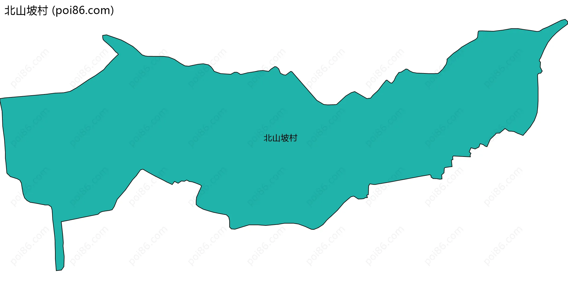 北山坡村边界地图
