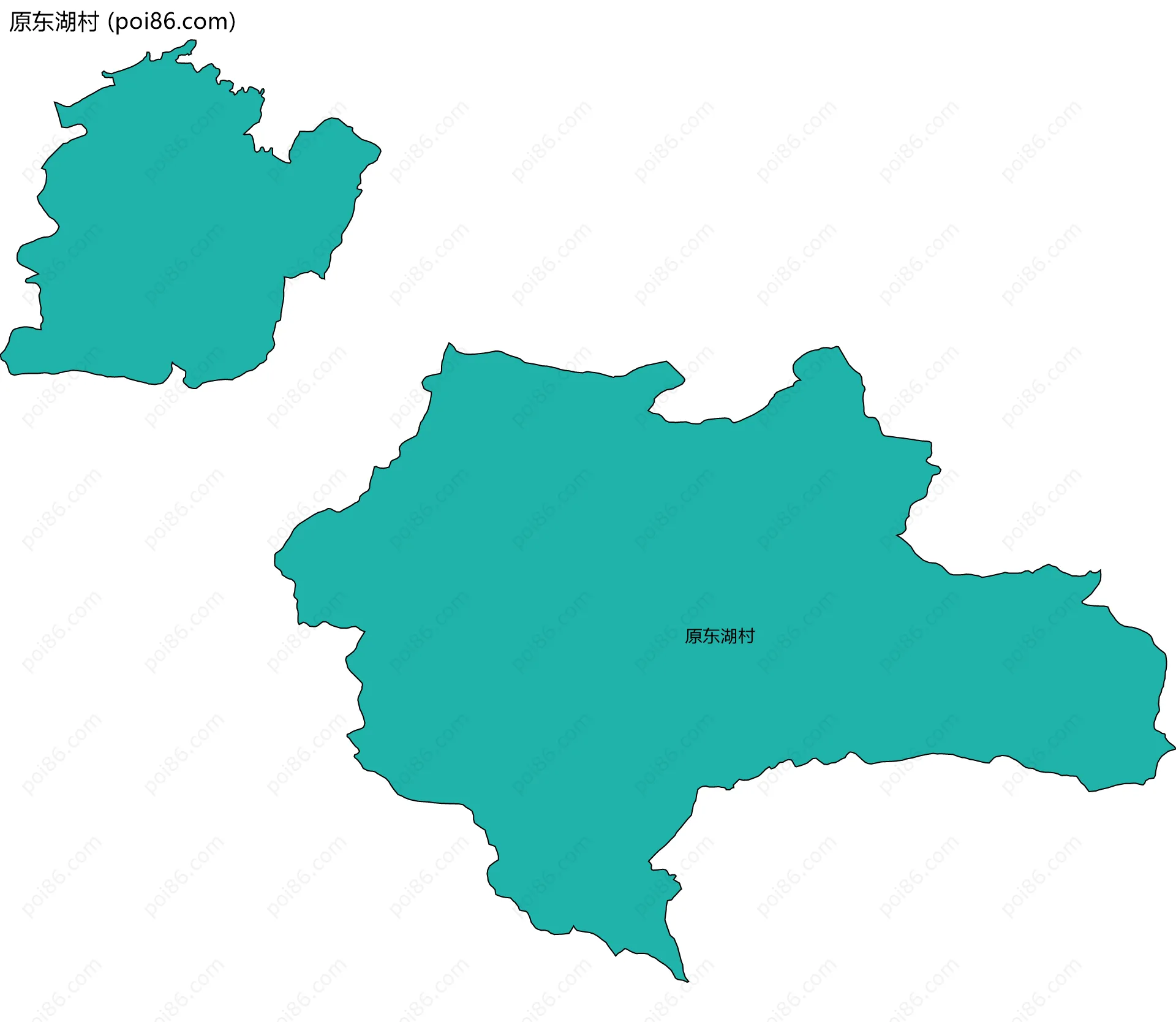 原东湖村边界地图