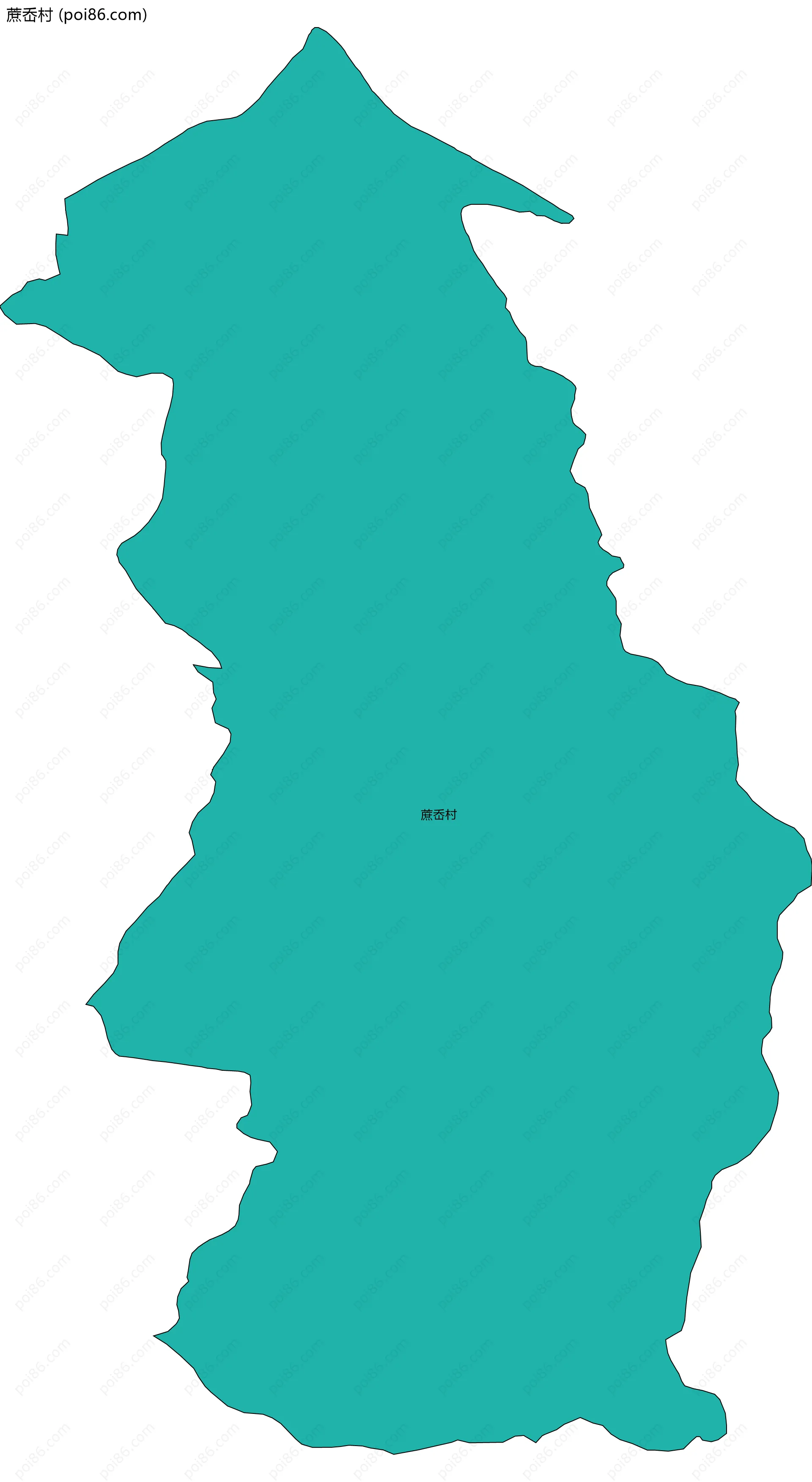 蔗岙村边界地图