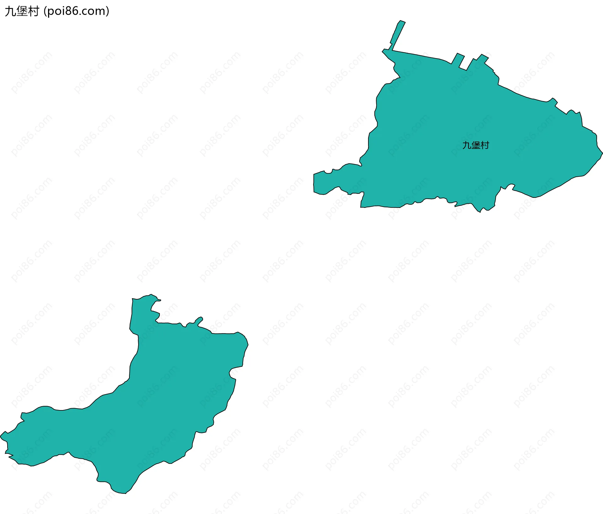 九堡村边界地图