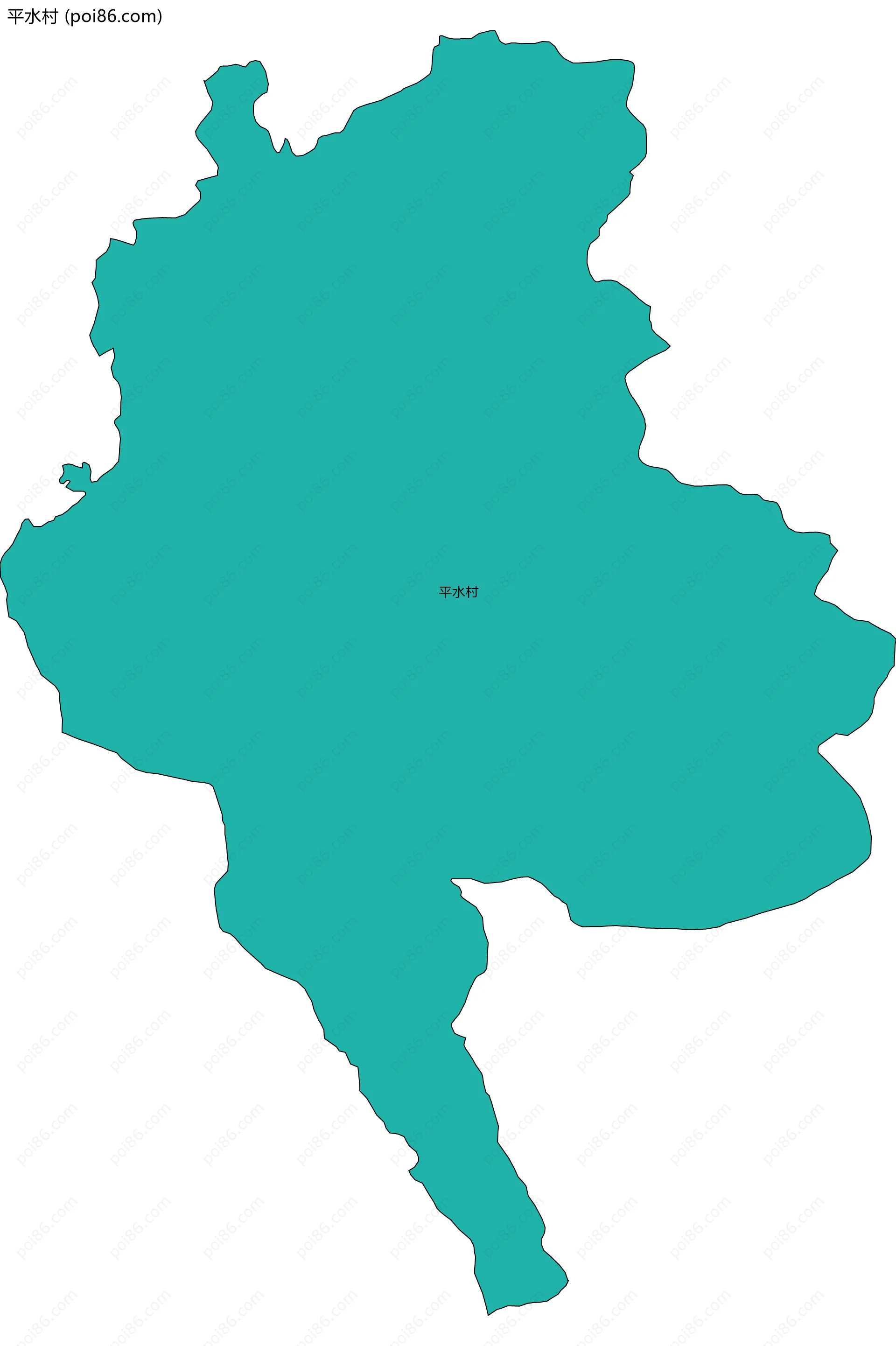 平水村边界地图