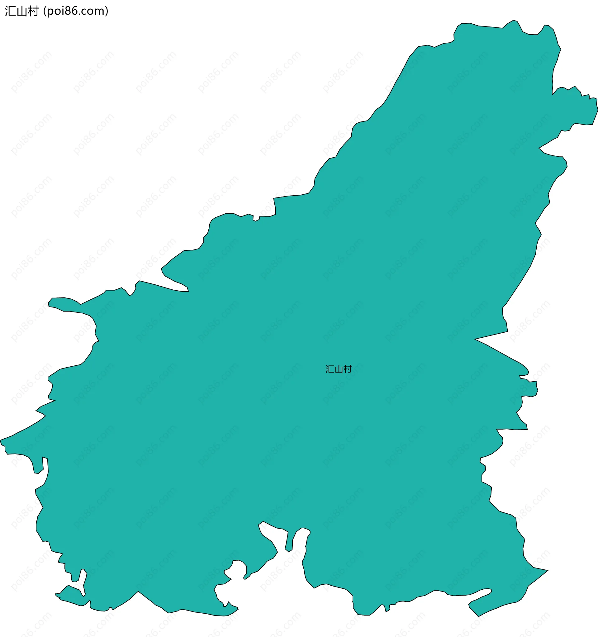 汇山村边界地图