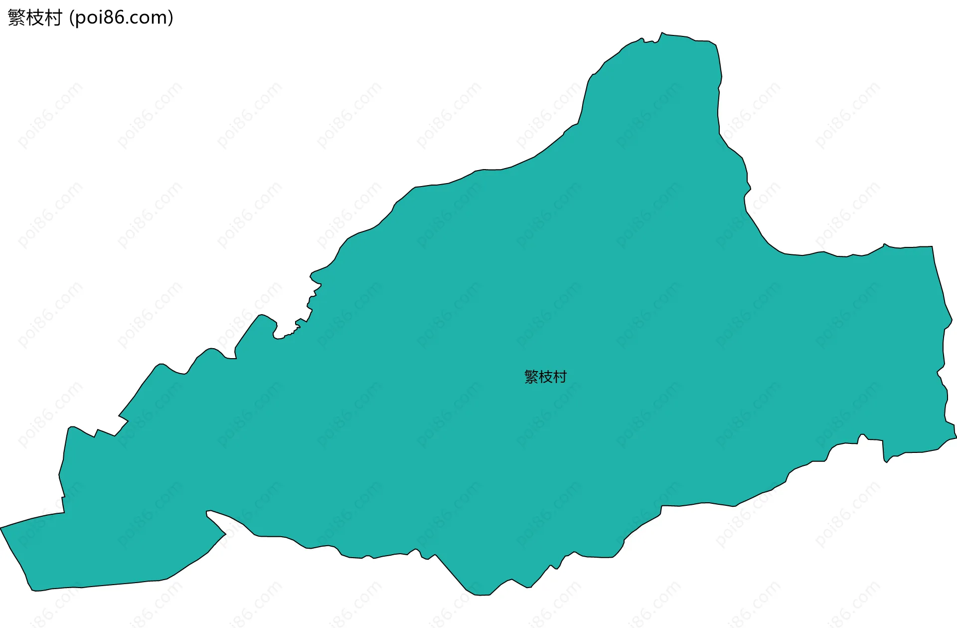 繁枝村边界地图