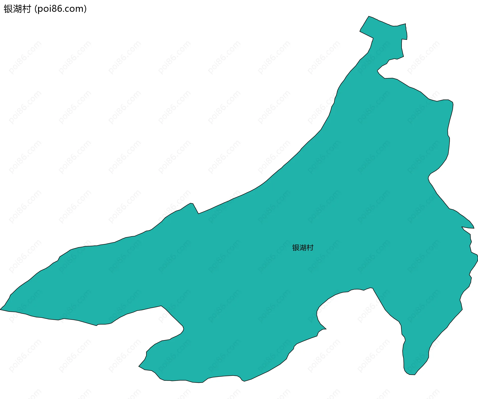 银湖村边界地图