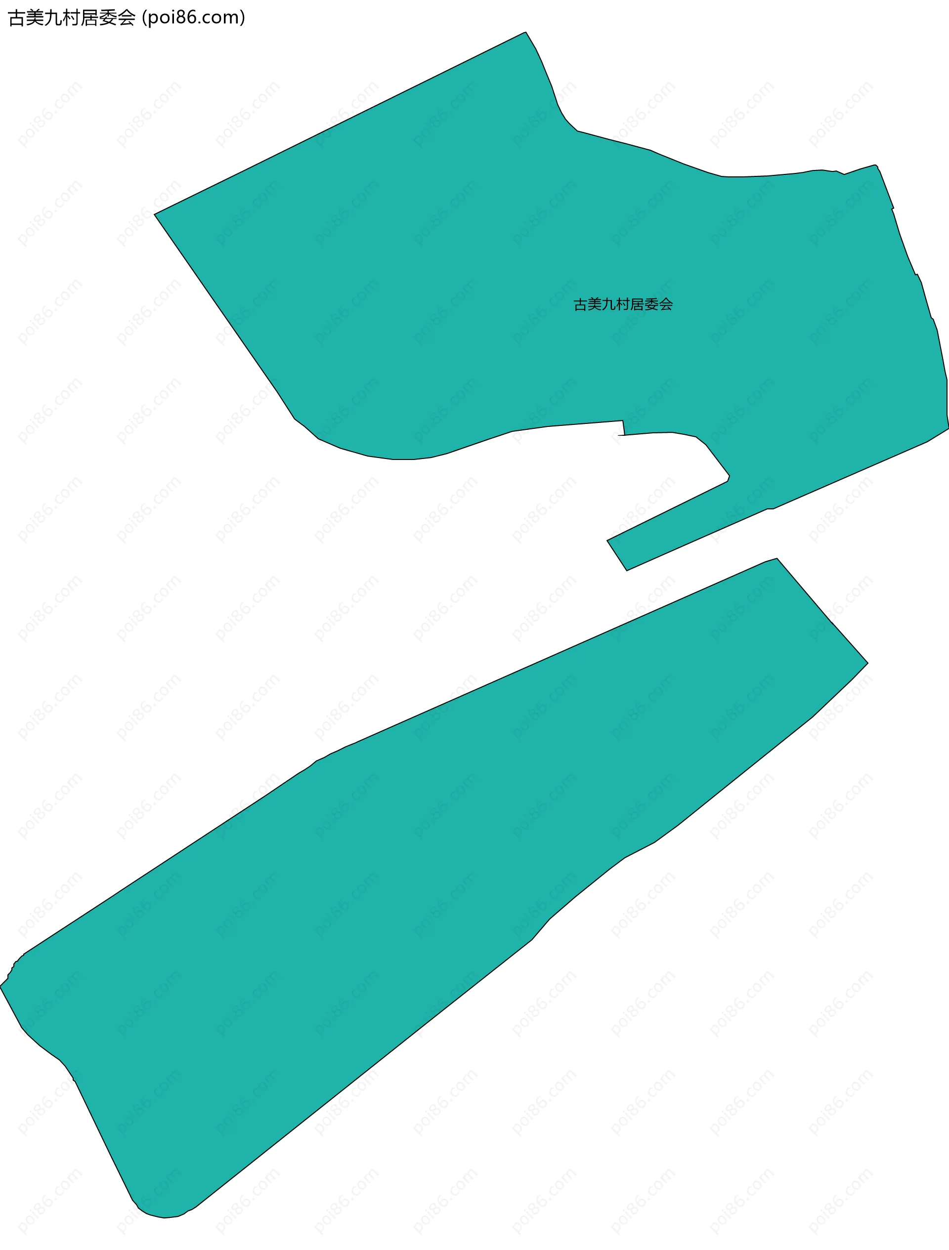 古美九村居委会边界地图