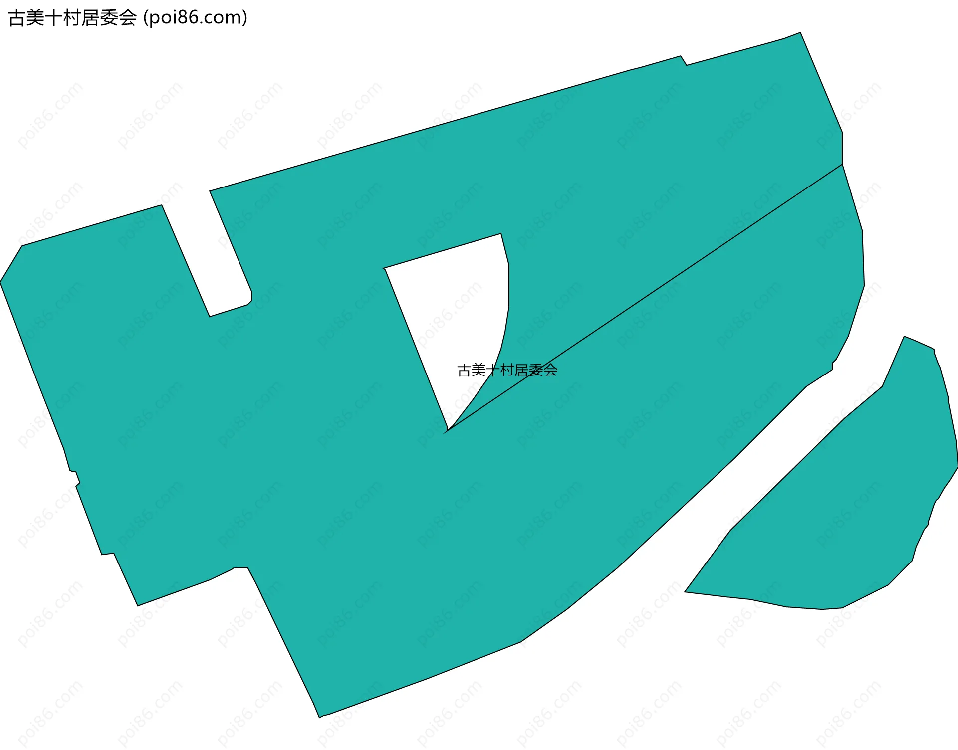 古美十村居委会边界地图