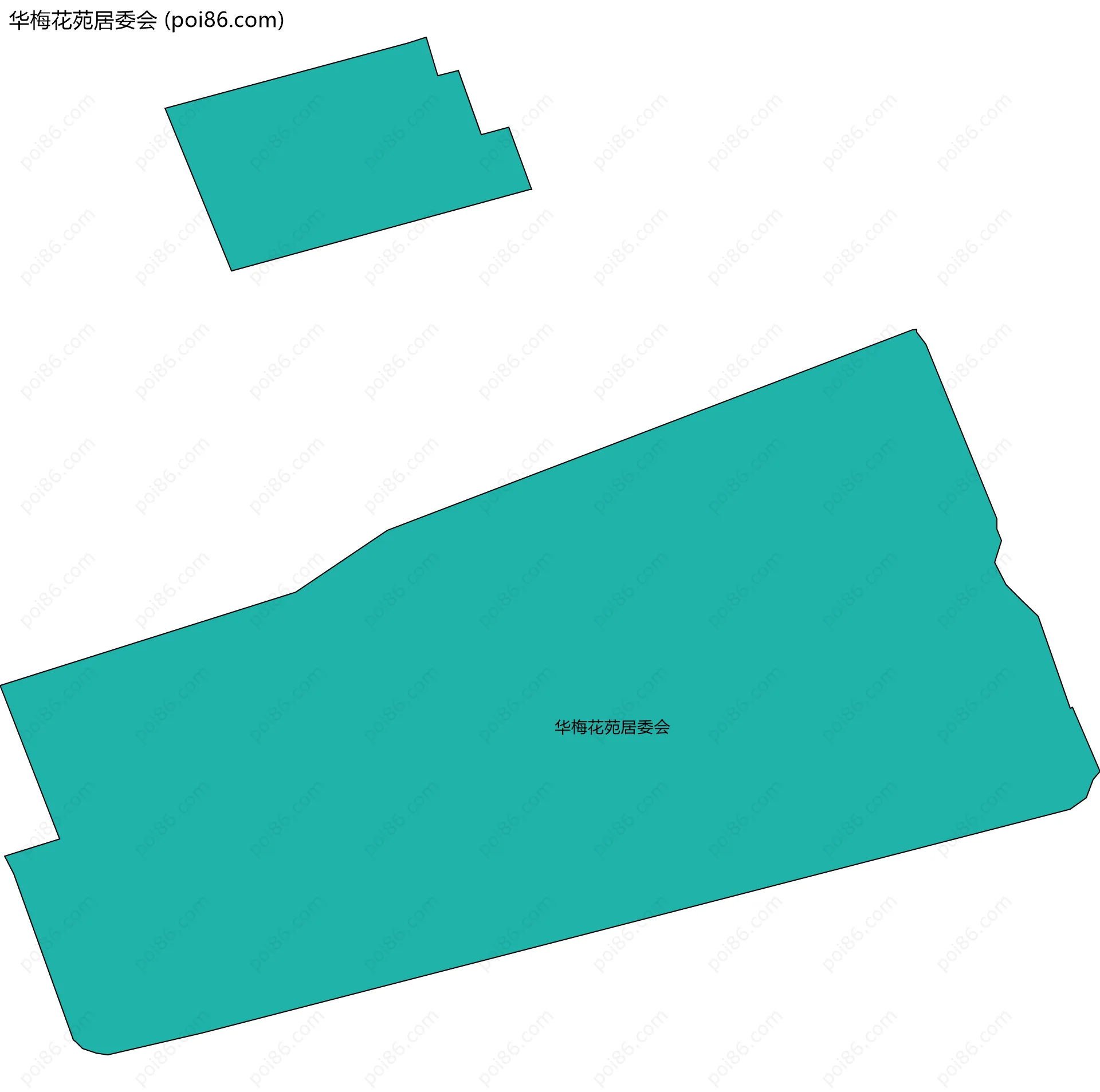 华梅花苑居委会边界地图
