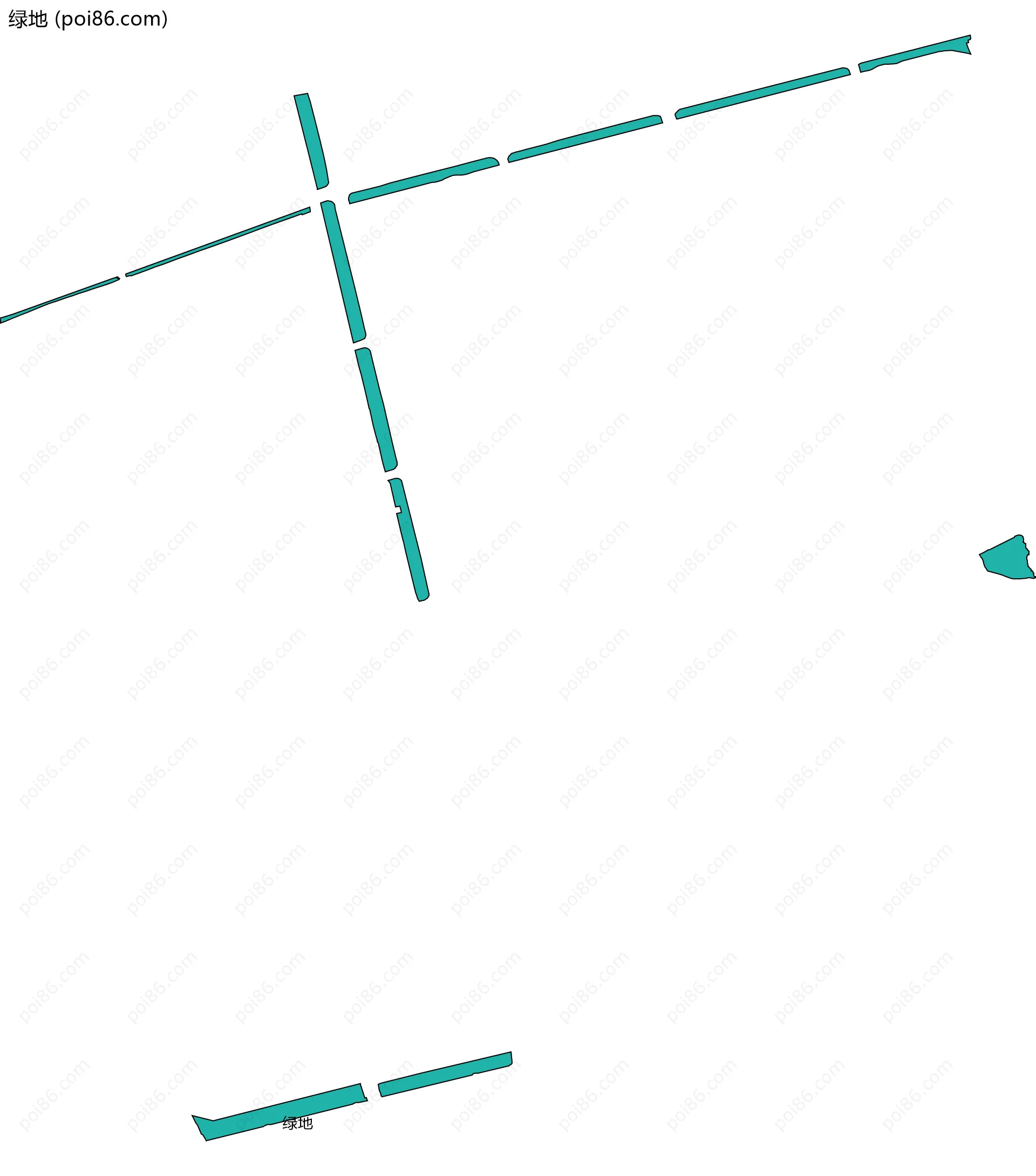绿地边界地图