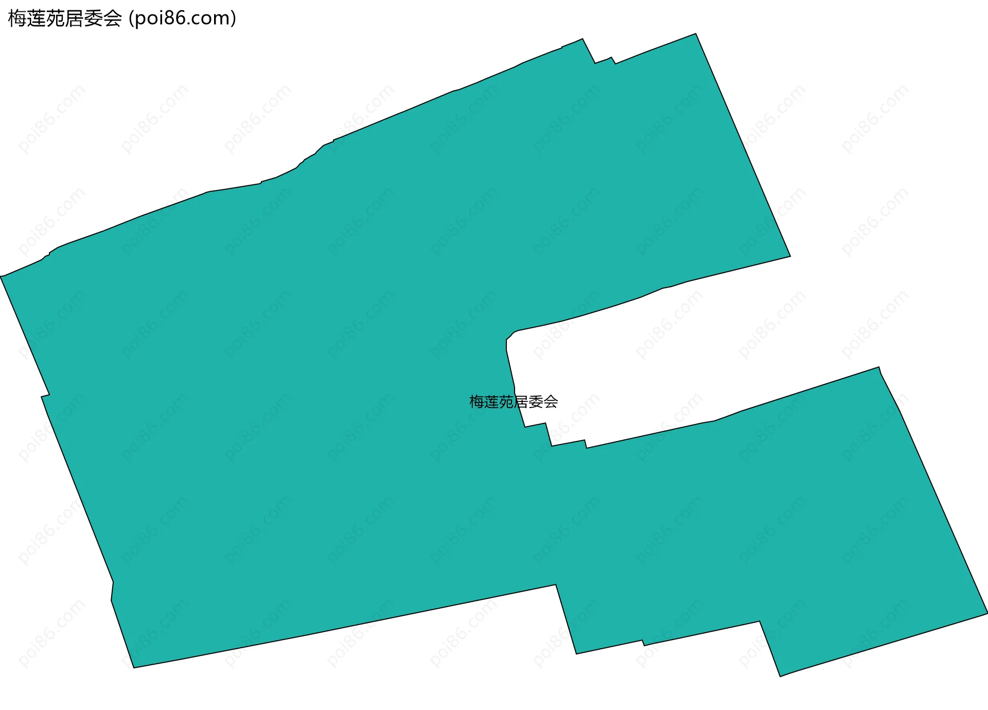 梅莲苑居委会边界地图