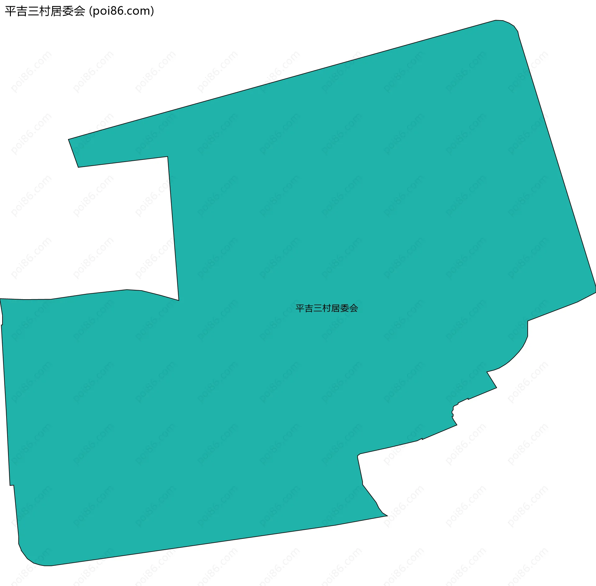 平吉三村居委会边界地图