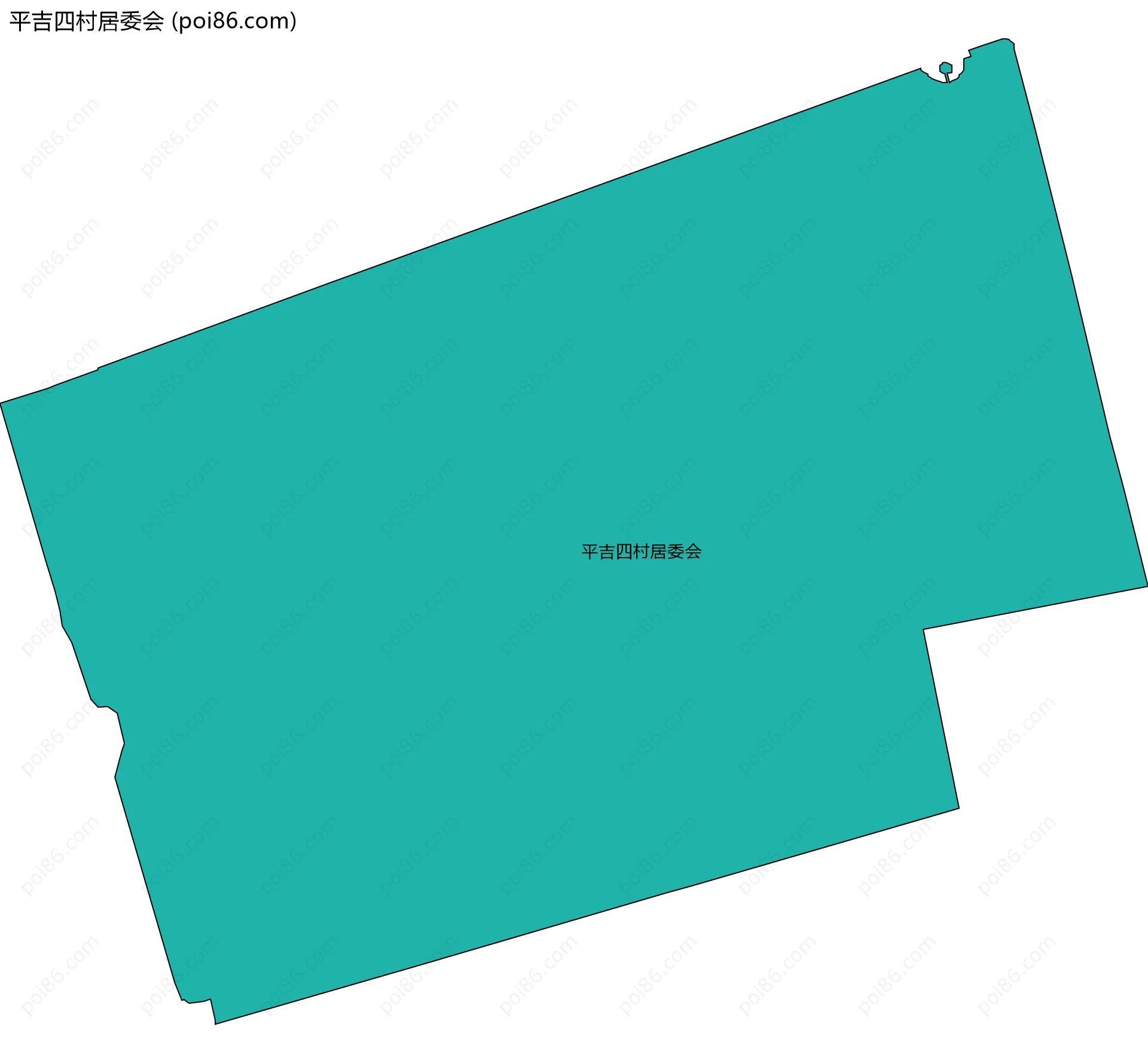 平吉四村居委会边界地图
