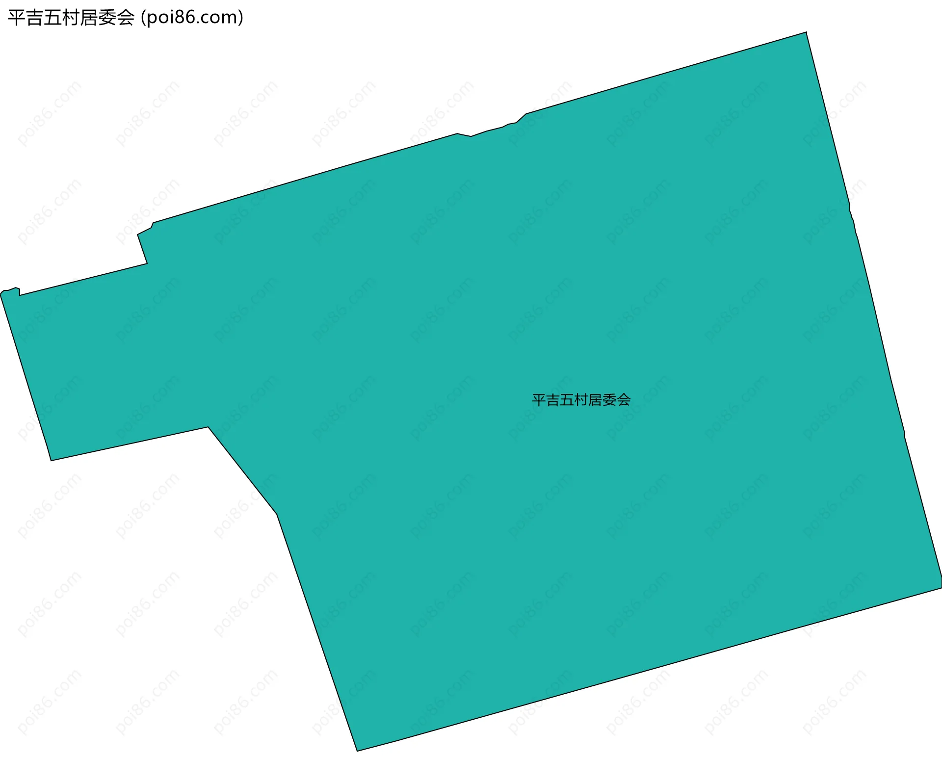 平吉五村居委会边界地图