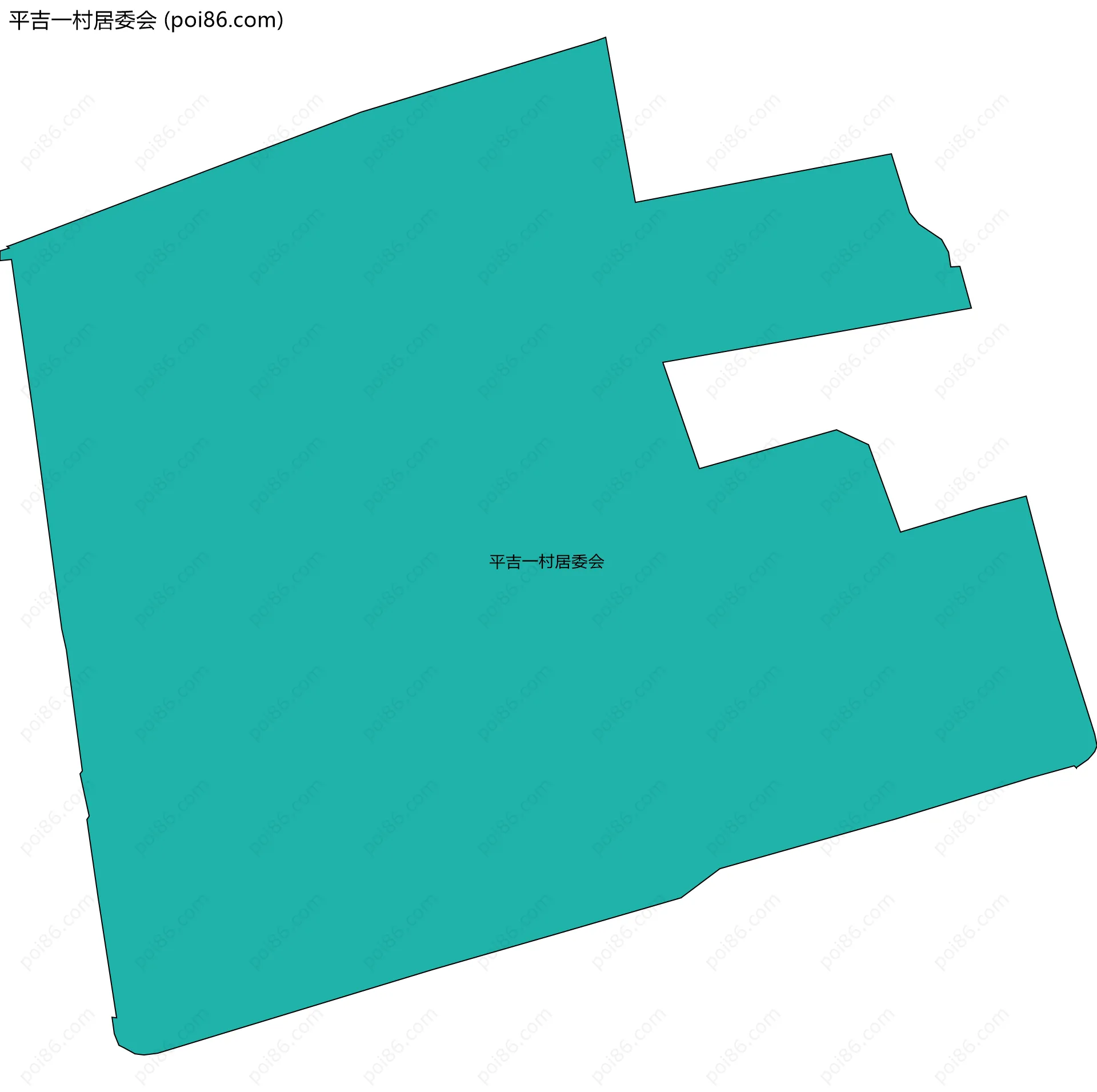 平吉一村居委会边界地图